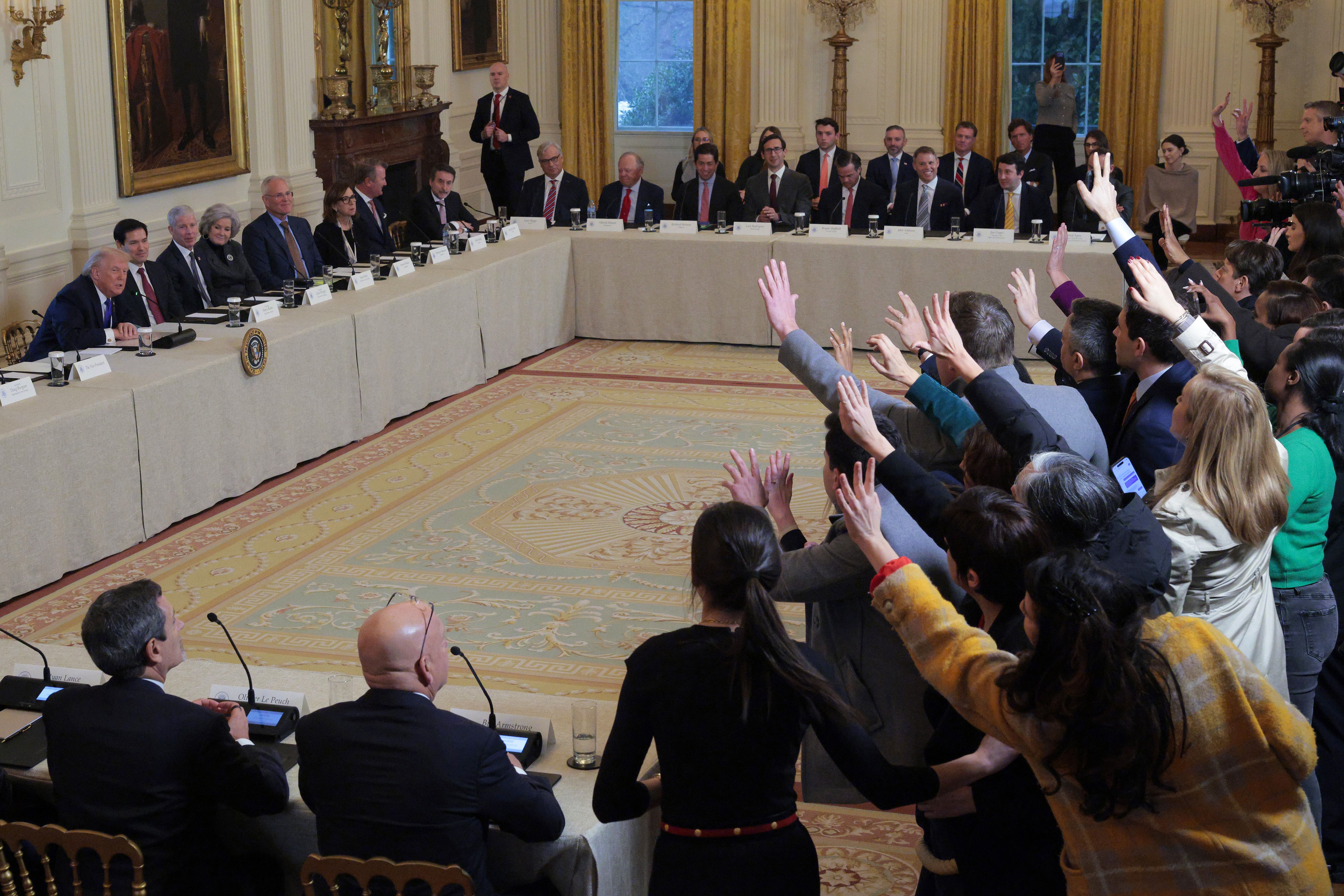 Trump with oil and gas CEOs