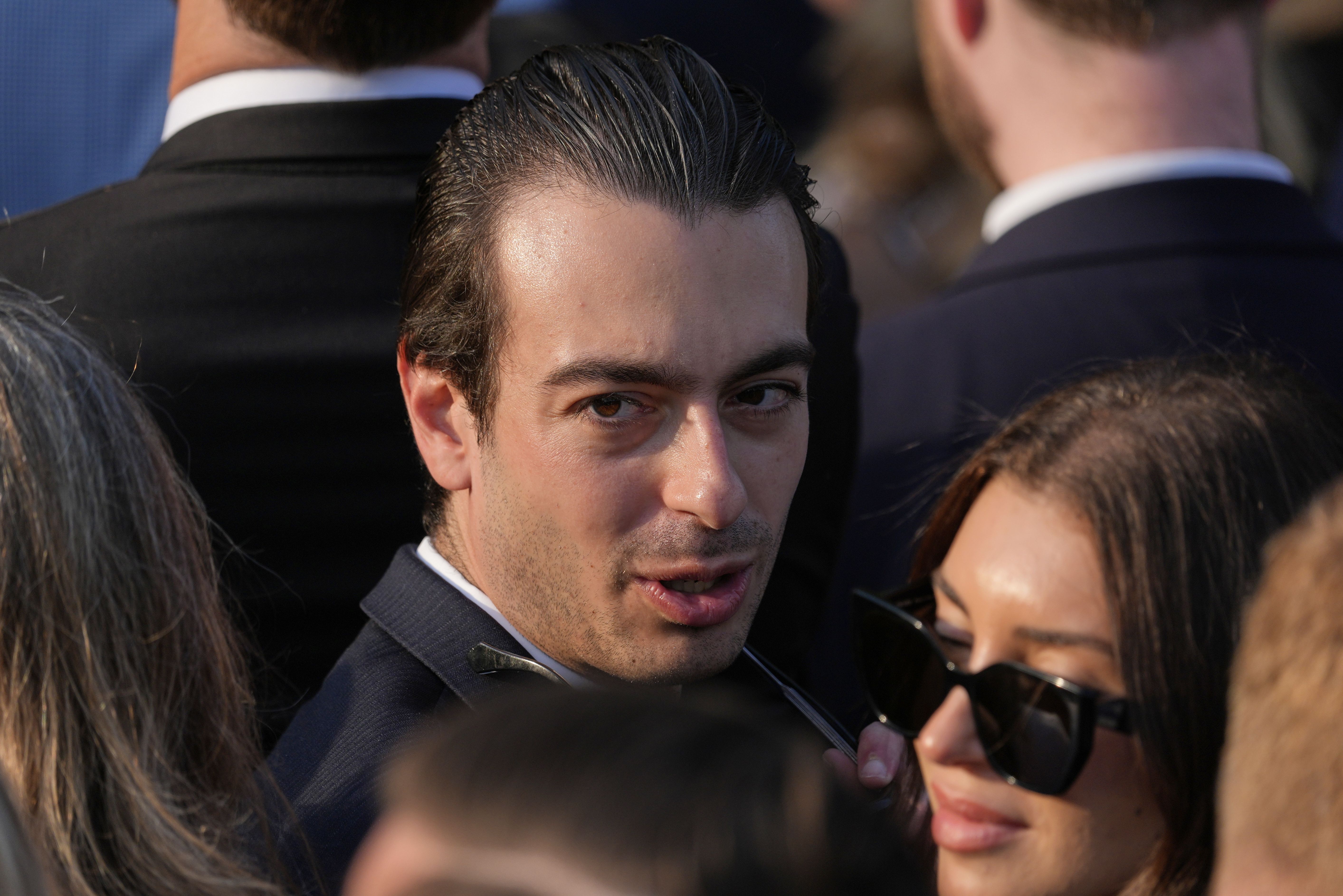 Paul Ingrassia, who has been selected by President Donald Trump to lead the Office of Special Counsel, arrives before Trump speaks during a summer soiree on the South Lawn of the White House, Wednesday, June 4, 2025, in Washington. (AP Photo/Alex Brandon)