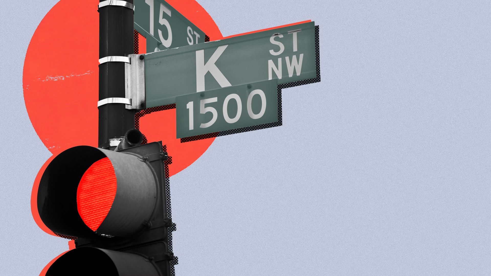 Illustration of the street sign of "K Street" in D.C.