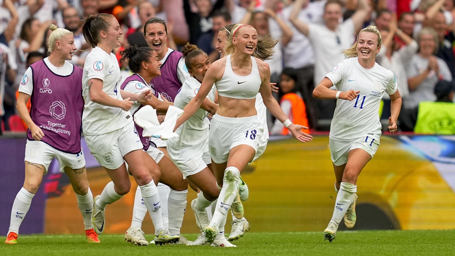 England celebrating