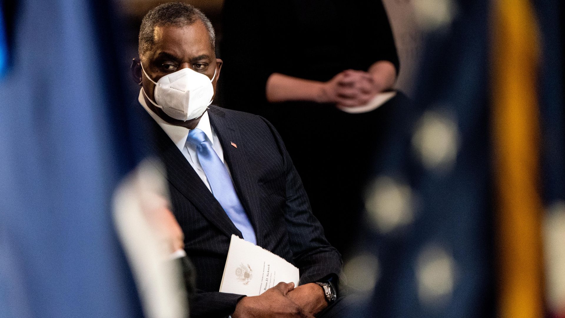 Defense Secretary Lloyd Austin at the Capitol on Feb. 3.