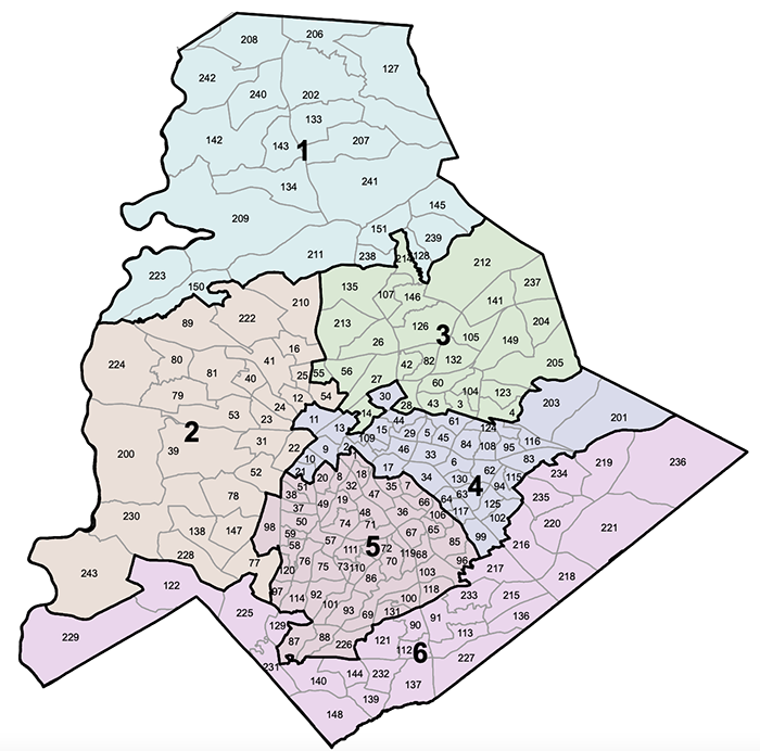 Mecklenburg county commission districts