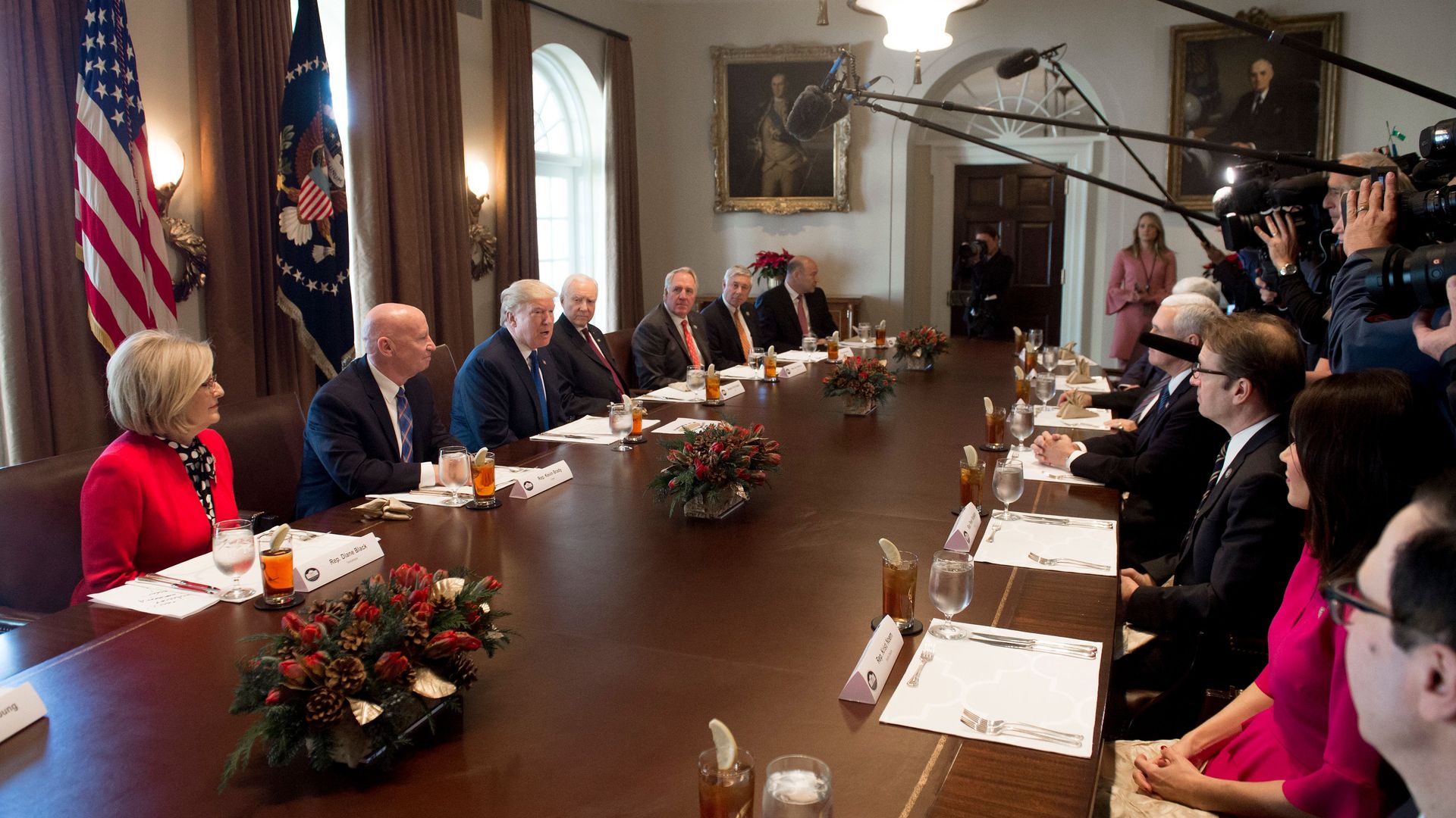 President Trump speaks during a bipartisan immigration lunch