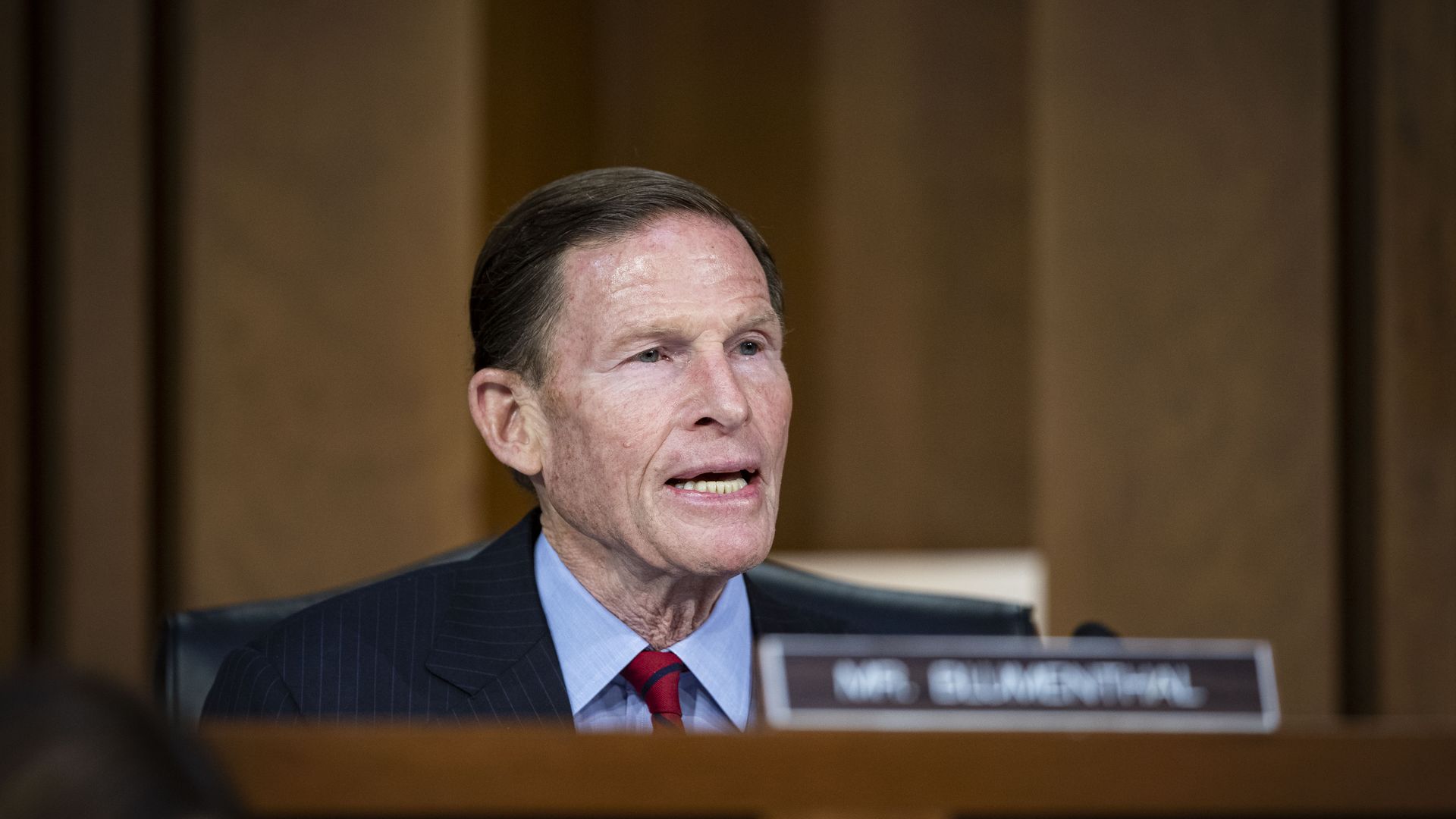 Sen. Richard Blumenthal is seen during a congressional hearing.
