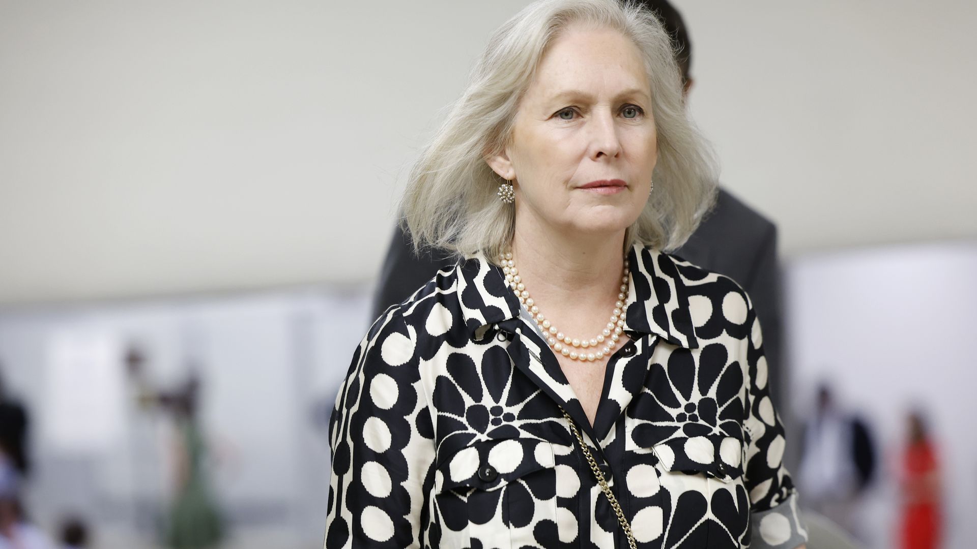 Sen. Kirsten Gillibrand (D-NY) walks through the Senate Subway during a vote at the U.S. Capitol on June 20, 2024 in Washington, DC.