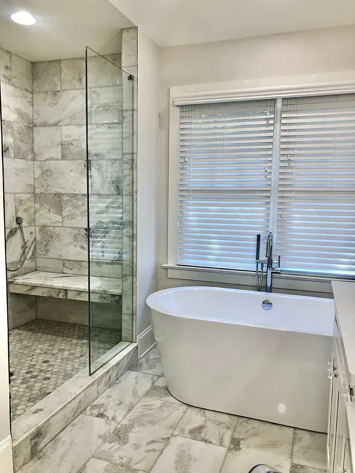 Katie Roche Home Tour bath and shower