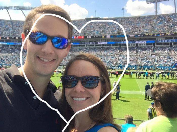 Alex and Liz Hannah Panthers game