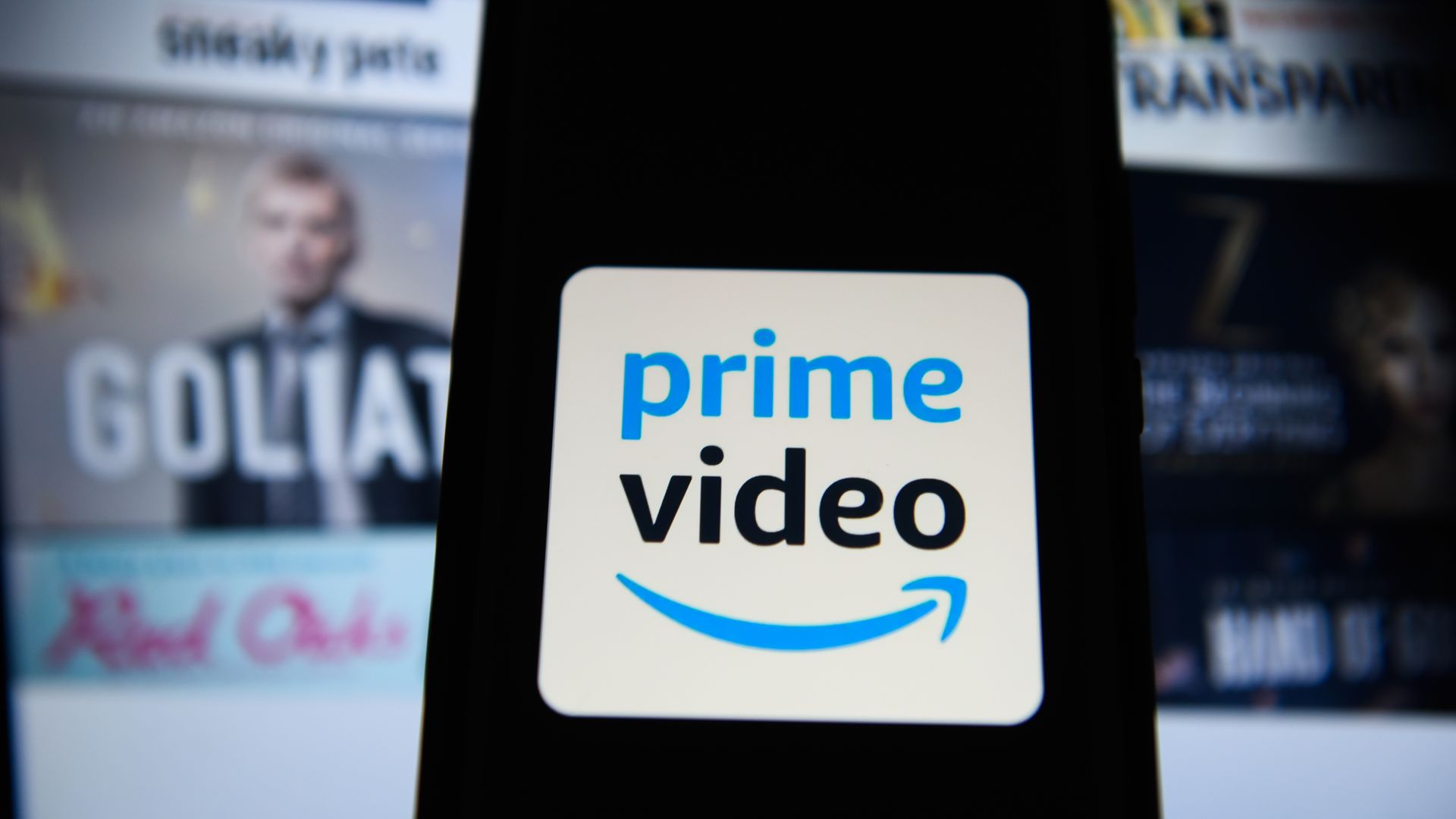 Amazon's Prime Video logo seen on a cellphone