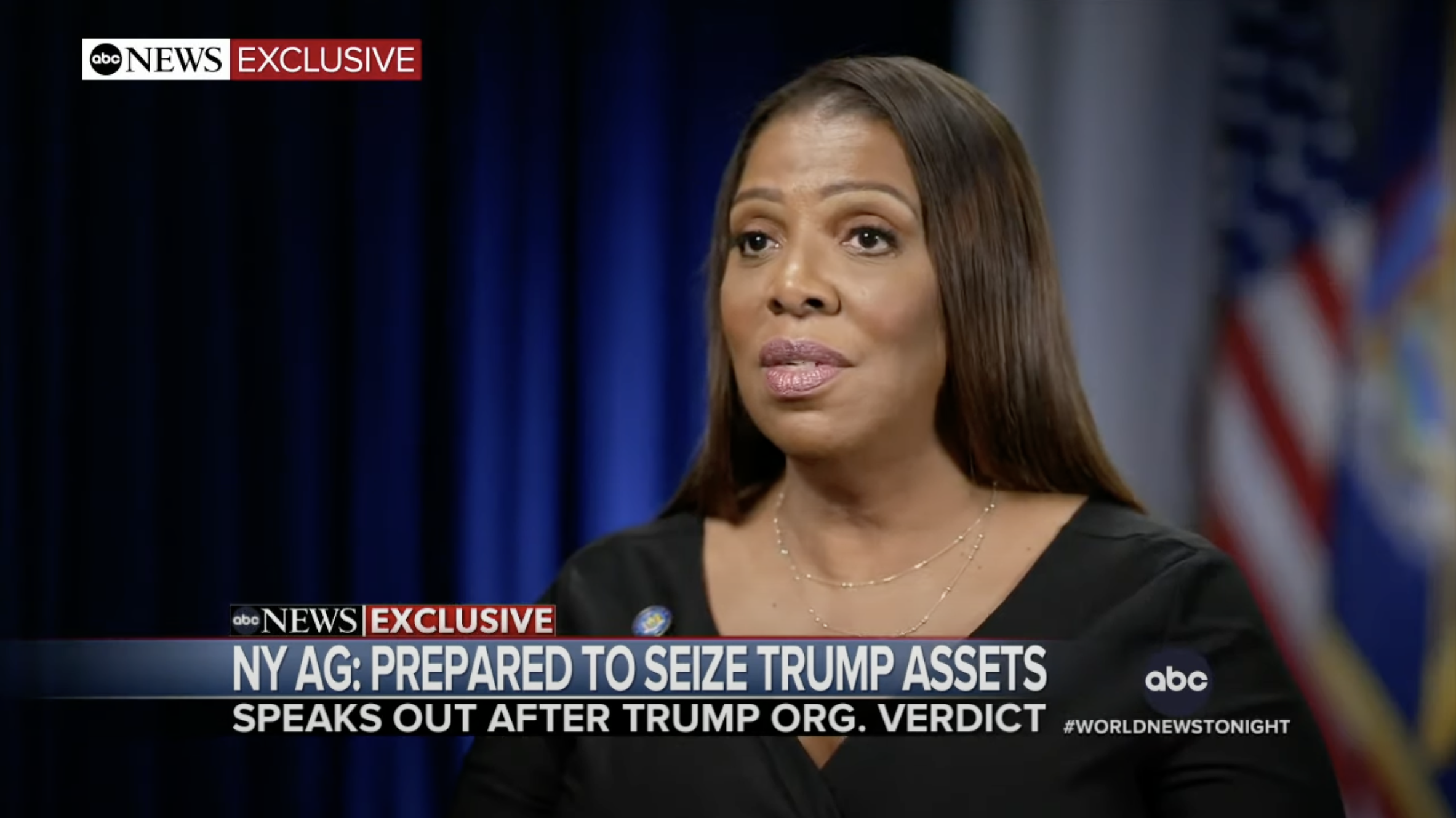 New York Attorney General Letitia James on ABC News.