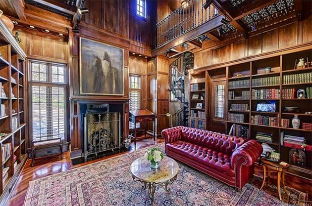 estate-with-library-charlotte-for-sale-home