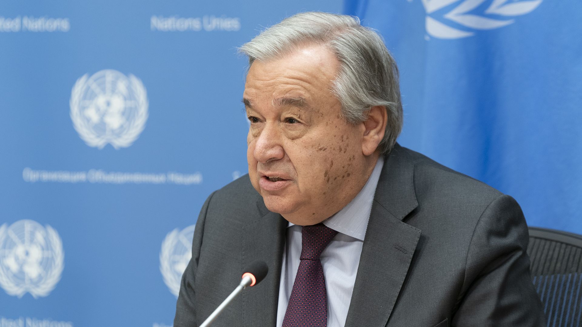 UN SG Antonio Guterres briefs press on climate change at UN Headquarters
