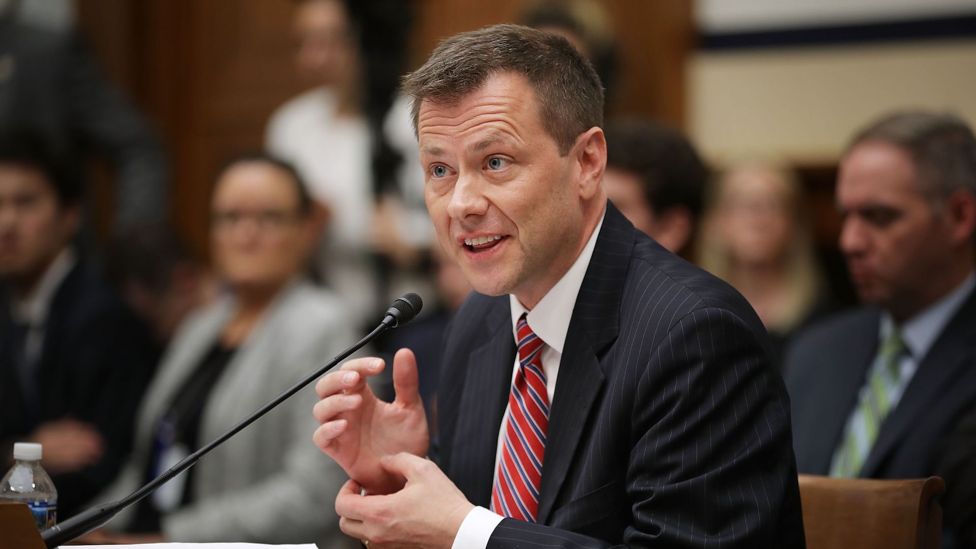 Former FBI agent Peter Strzok testifying on Capitol Hill