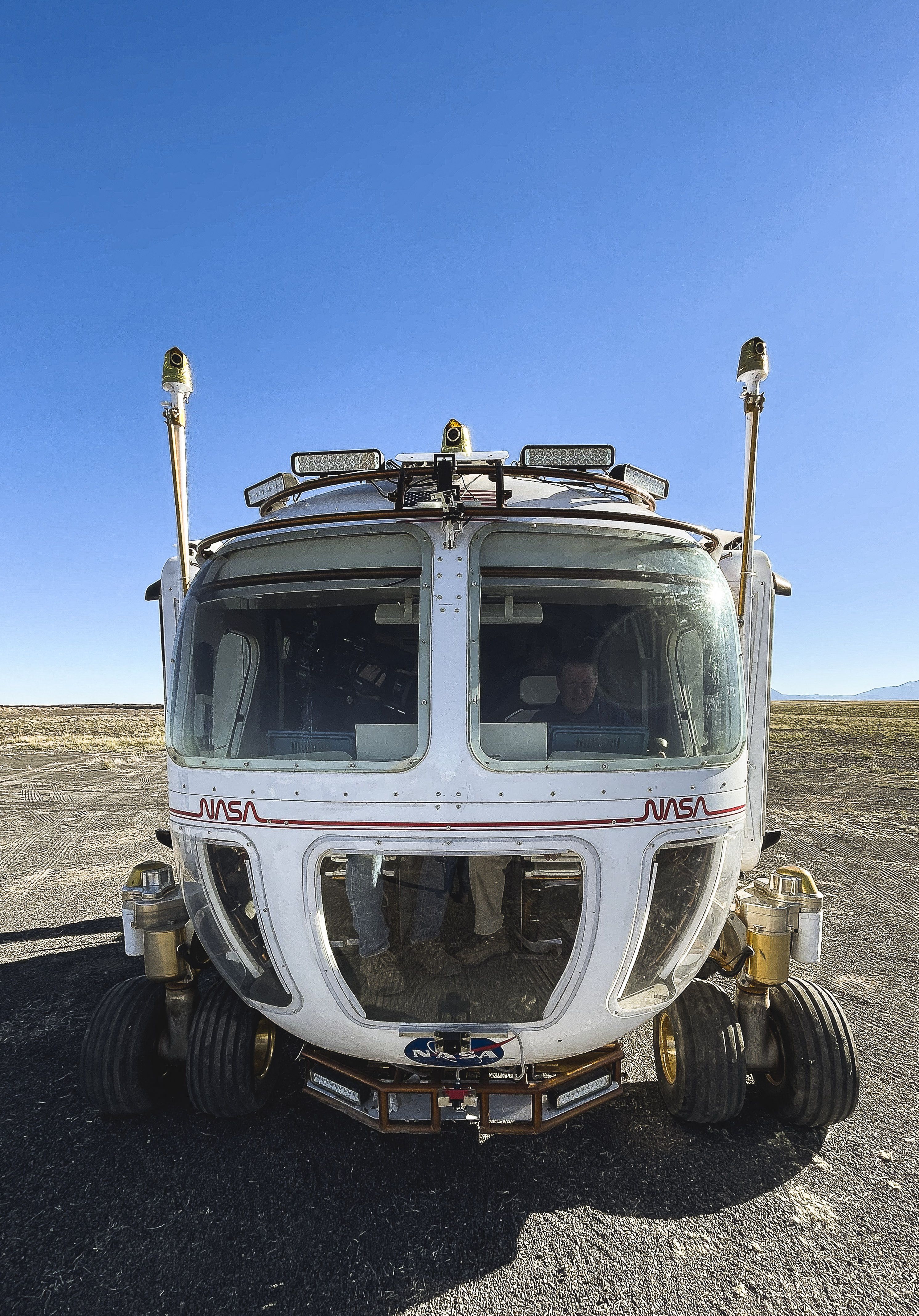 NASAs Desert Research and Technology Studies team practices with a Moon rover prototype for future Artemis missions at the Black Point Lava Flow near Flagstaff, Arizona, on Oct. 24, 2022.