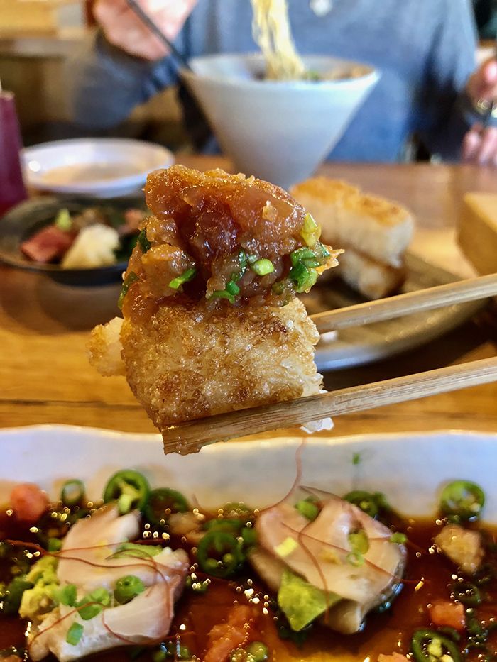 rice cripsy squares and futo buta