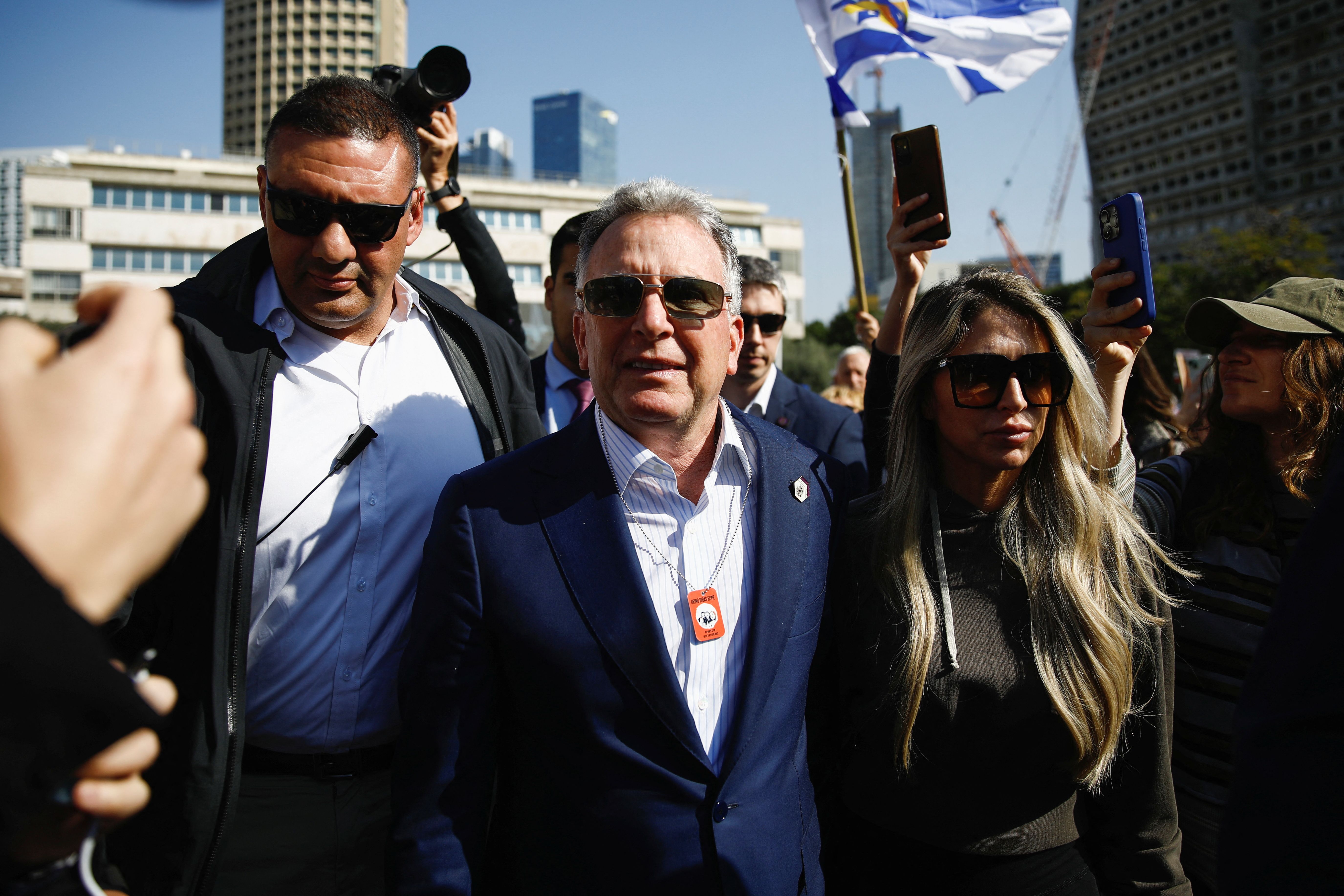 Middle East envoy Steve Witkoff appears in Tel Aviv yesterday.