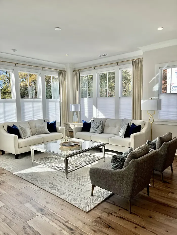 the nolen myers park living room