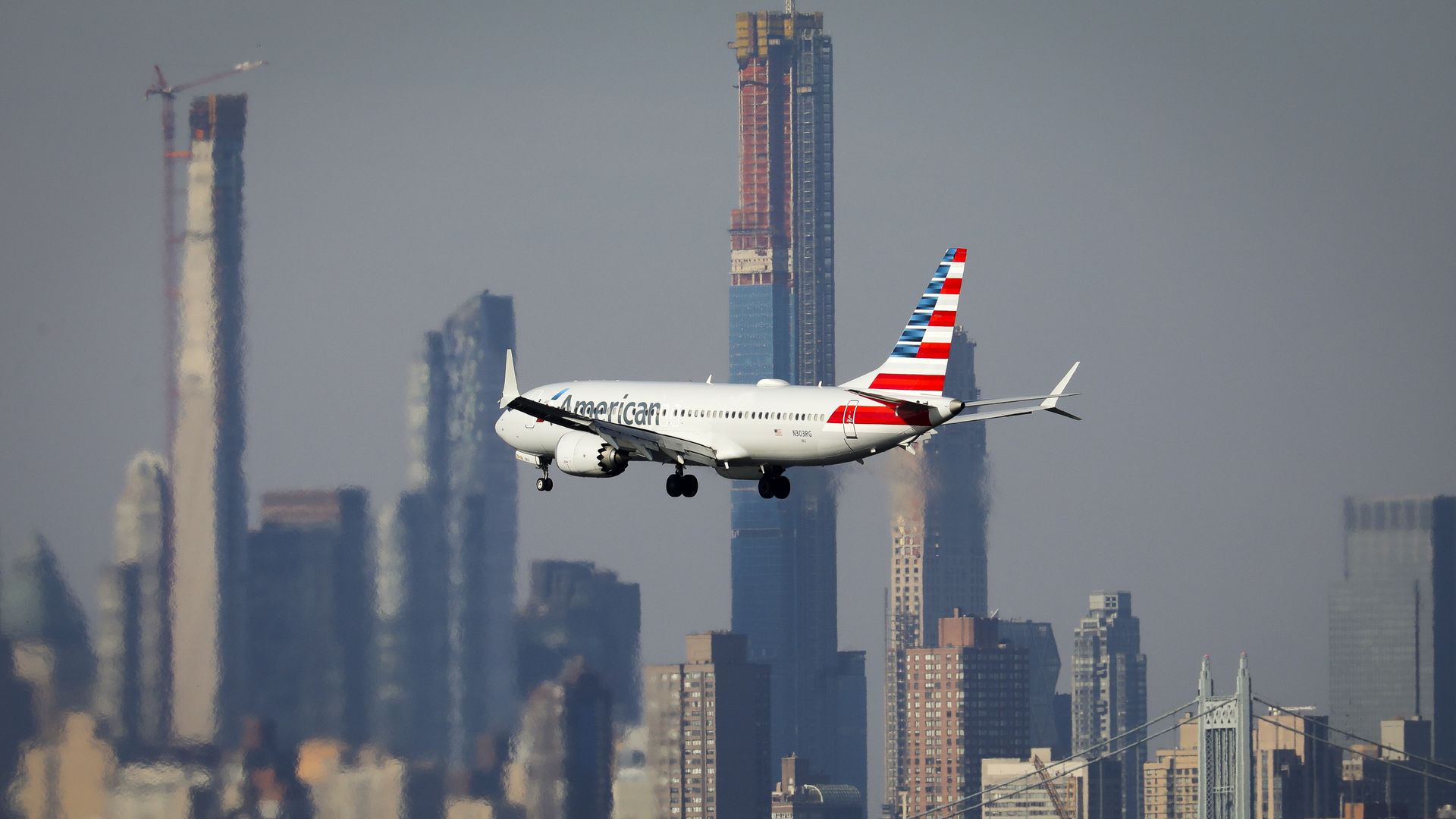A Boeing jet.