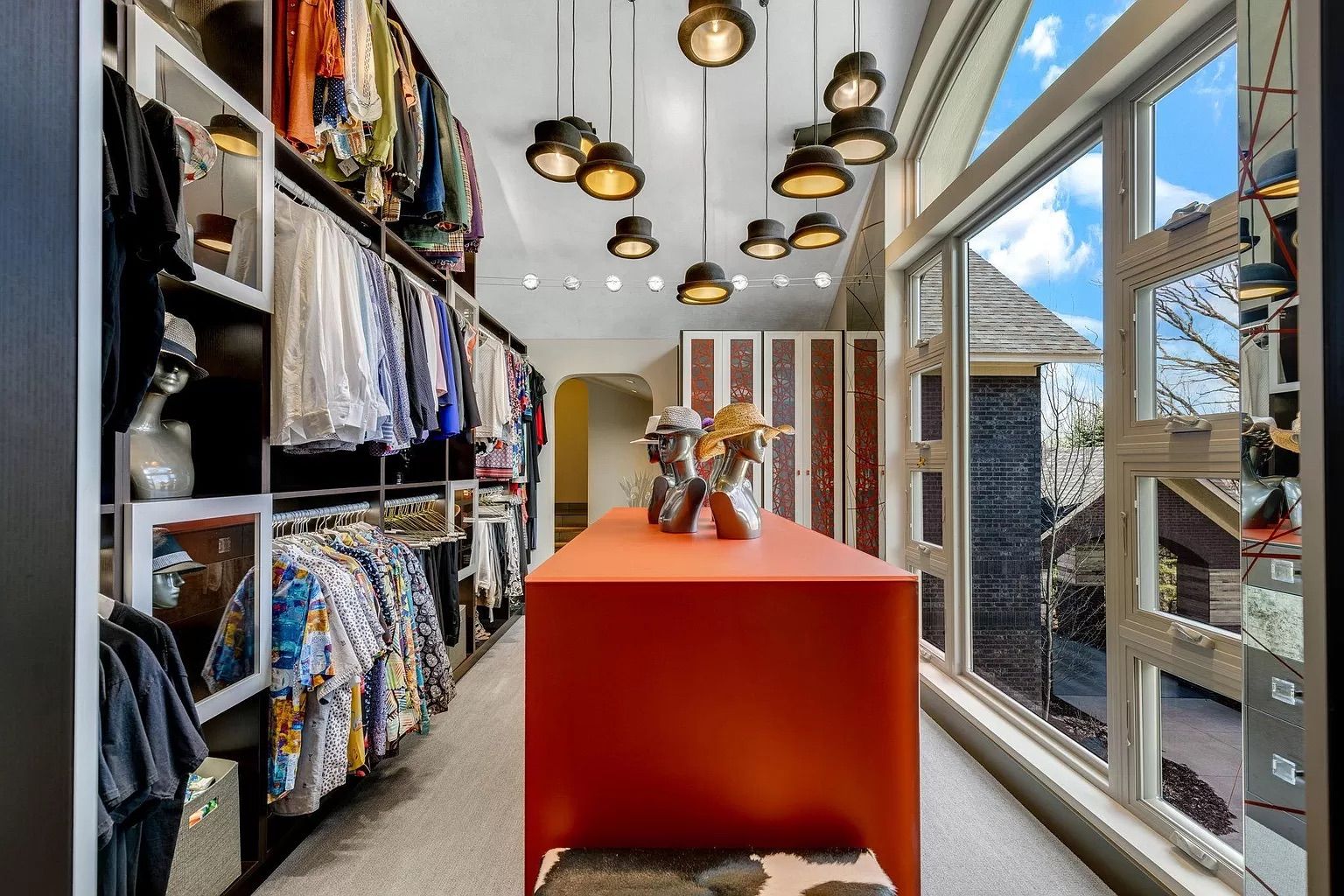 A giant closet with a window.