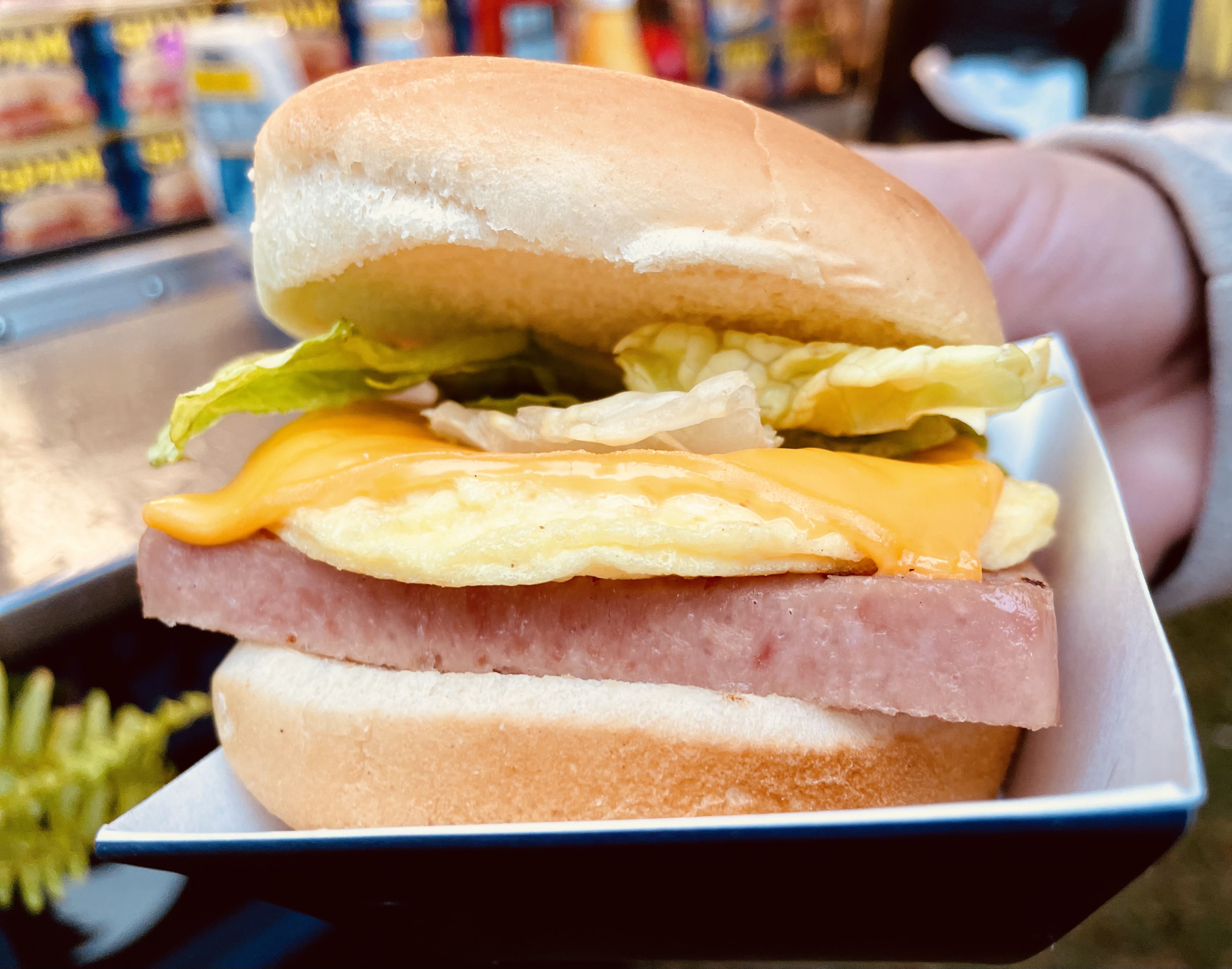 A photo of a Spam sandwich