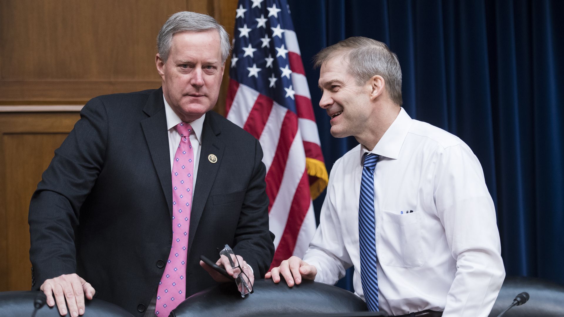 Republican Reps. Jim Jordan, (R-Ohio) and  Mark Meadows, (R-N.C.) 