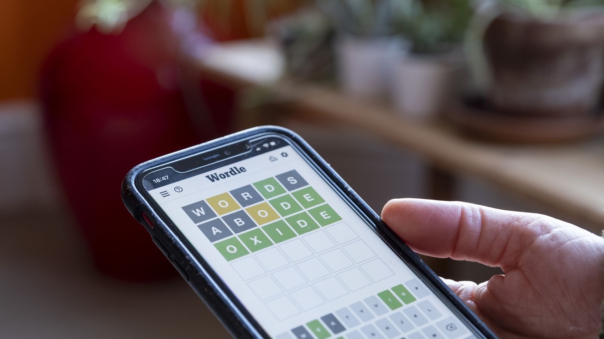 Wordle on a smartphone screen