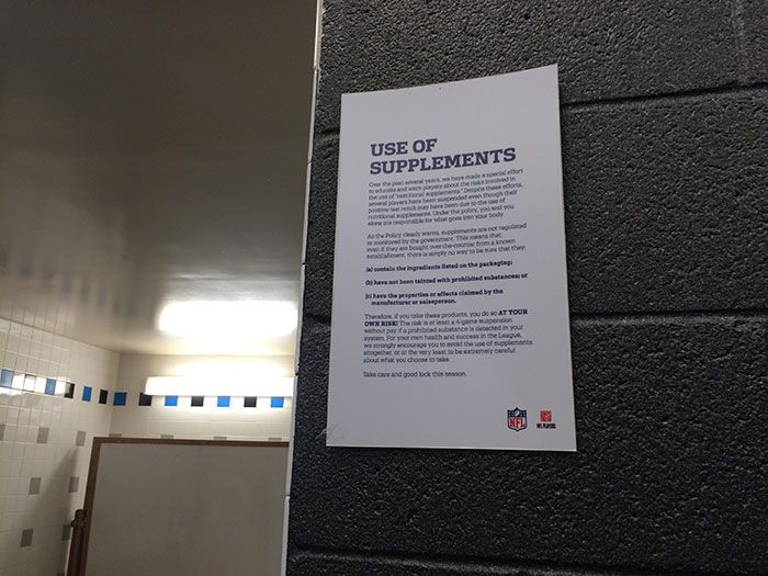 substance abuse sign locker room