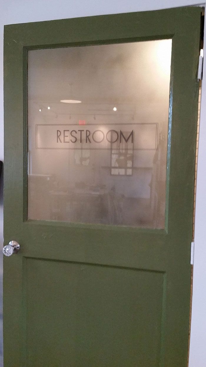 green-restroom-door