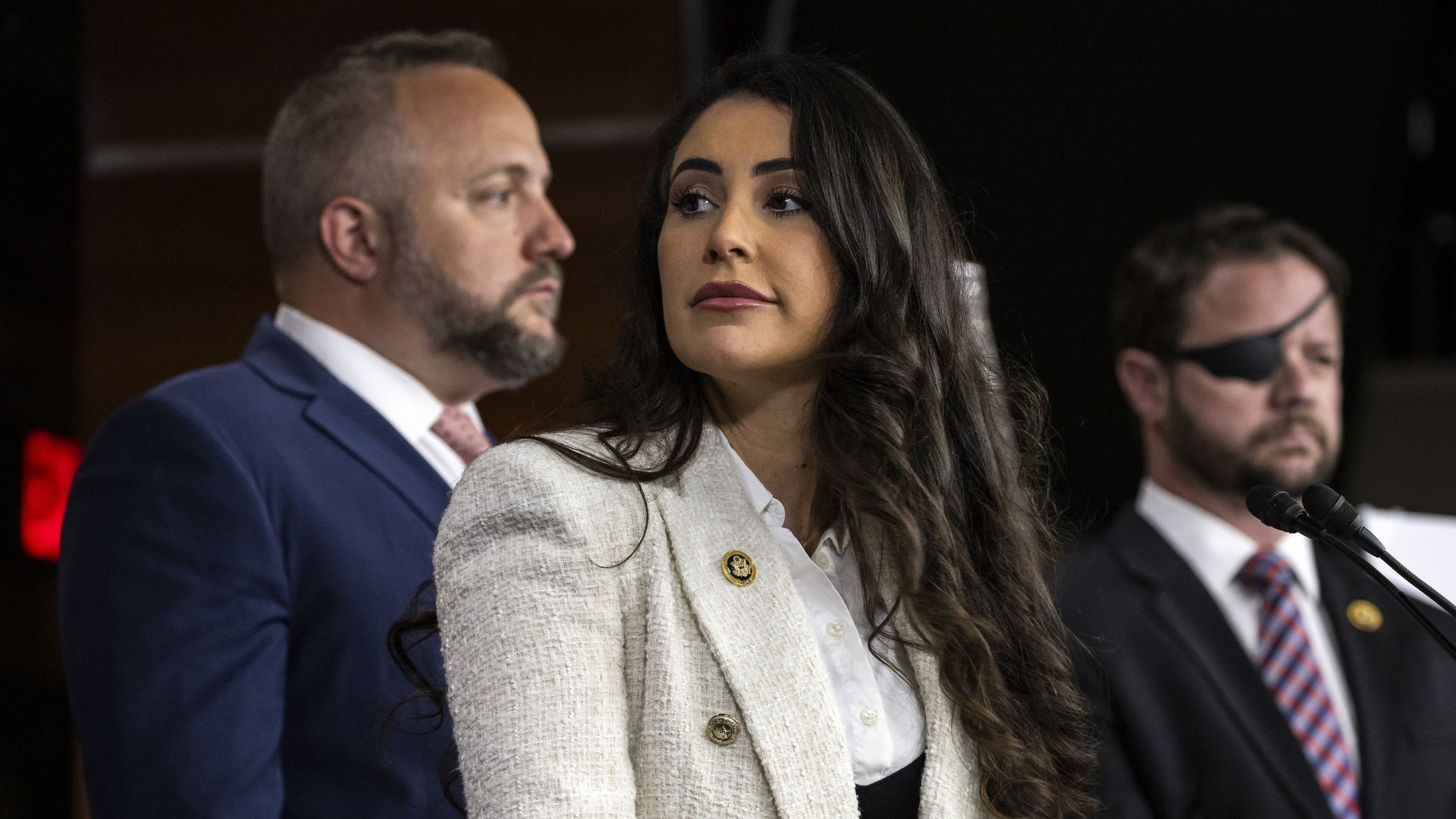 WASHINGTON, DC - JUNE 26: Rep. Anna Paulina Luna (R-FL) speaks during a press conference on Capitol Hill on June 26, 2024 in Washington, DC. Republicans in the House are attempting to hold Attorney General Derrick Garland in contempt of Congress after he advised that President Biden assert Executive