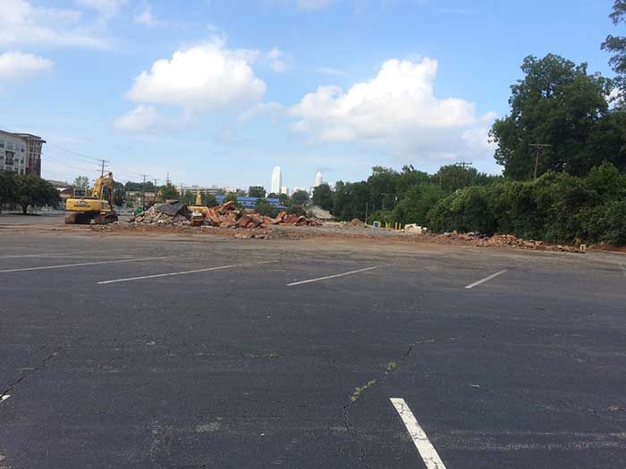 demolition-of-sedgefield-shopping-center