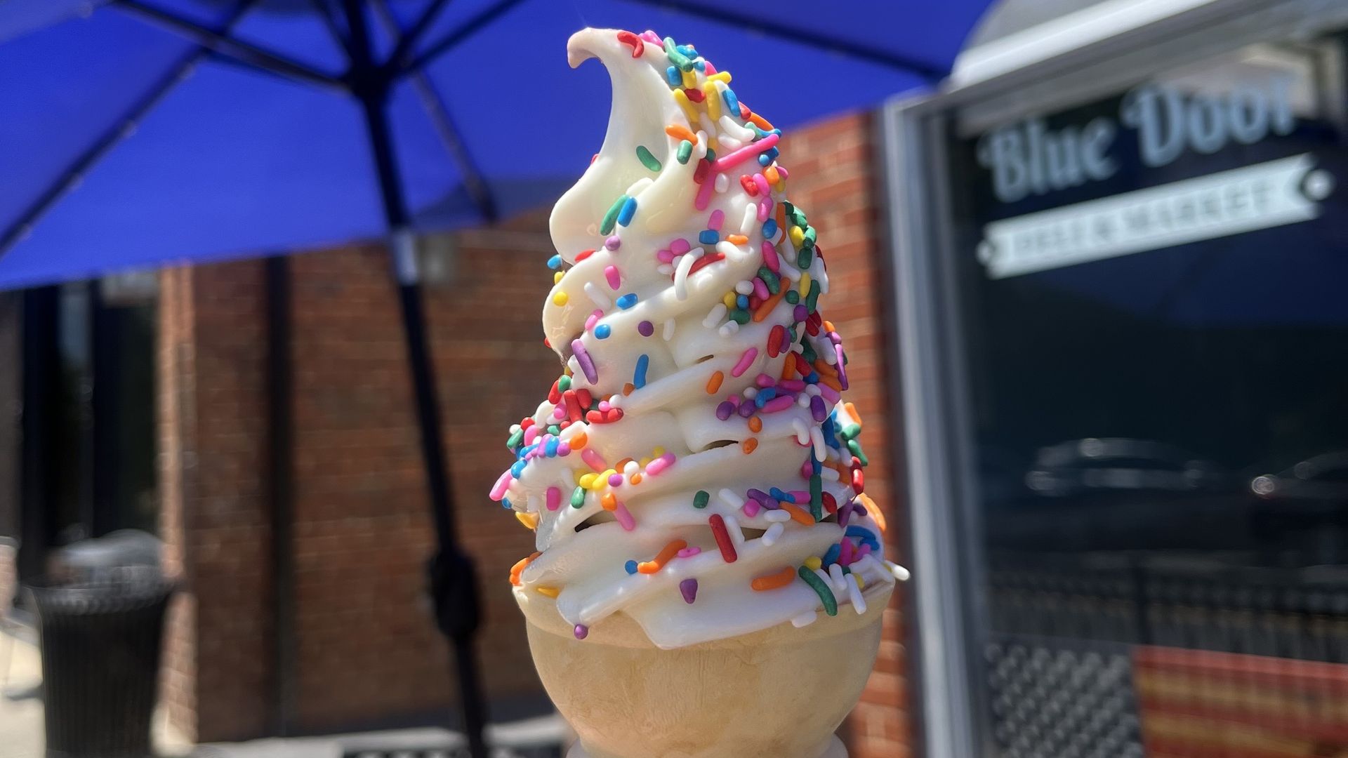 ice cream cone with sprinkles
