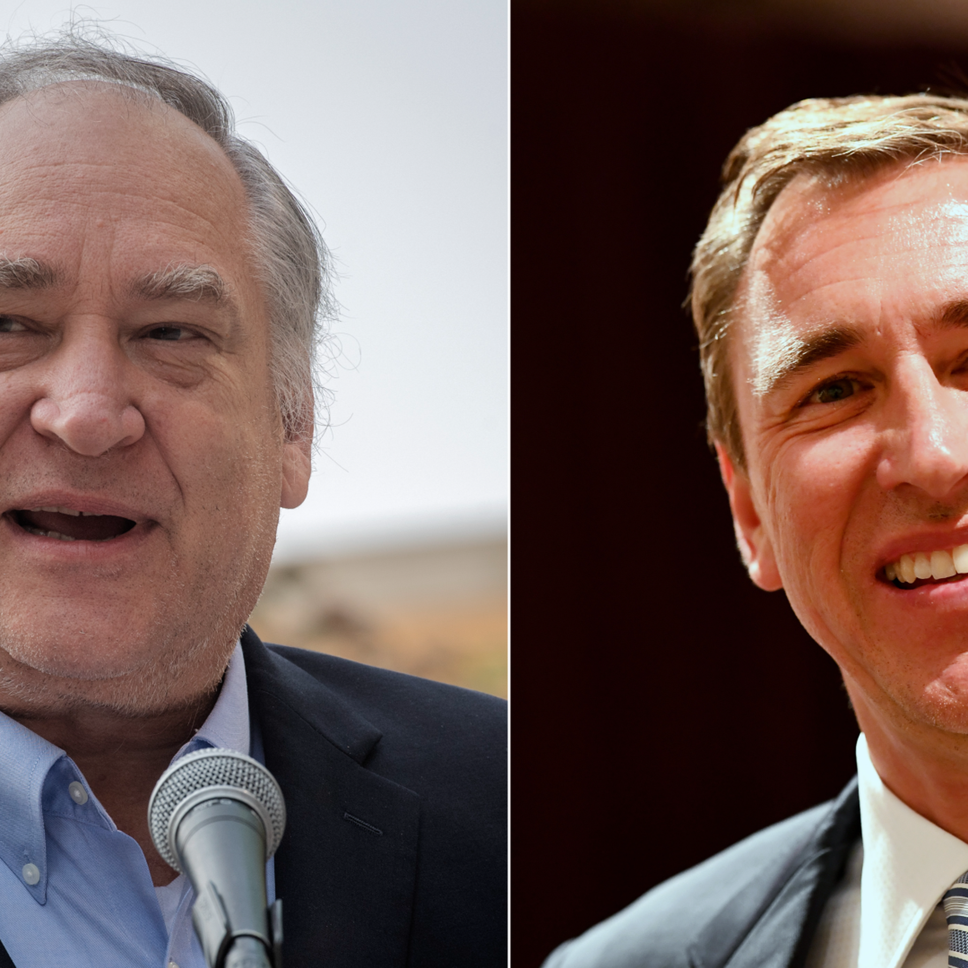 Marc Elrich and David Blair, side-by-side headshots