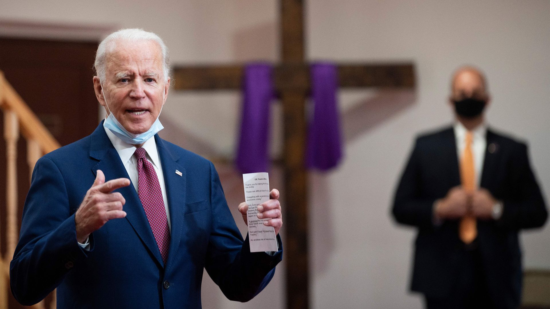 President Joe Biden speaks during a Memorial Day ceremony at Arlington National Cemetery in Arlington, Virginia, U.S., on Monday, May 31