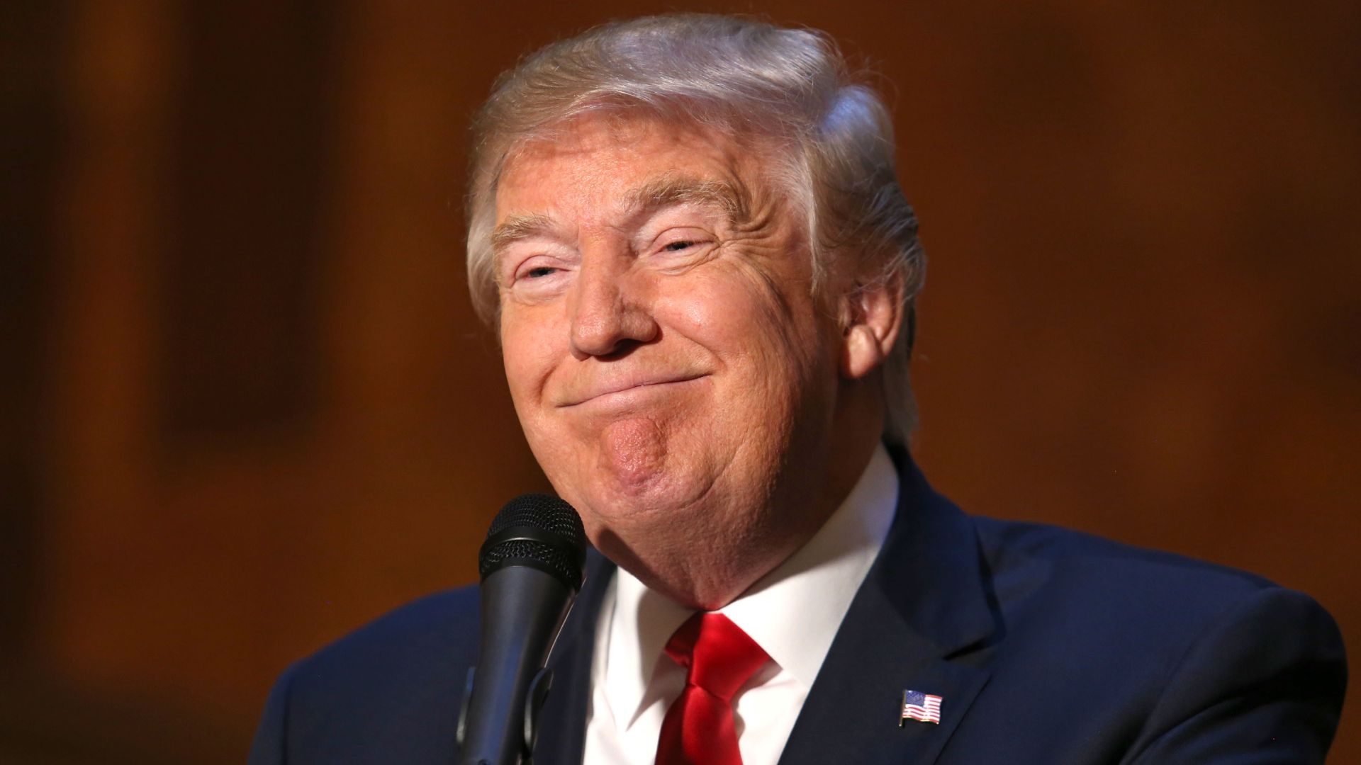 President Trump smiles