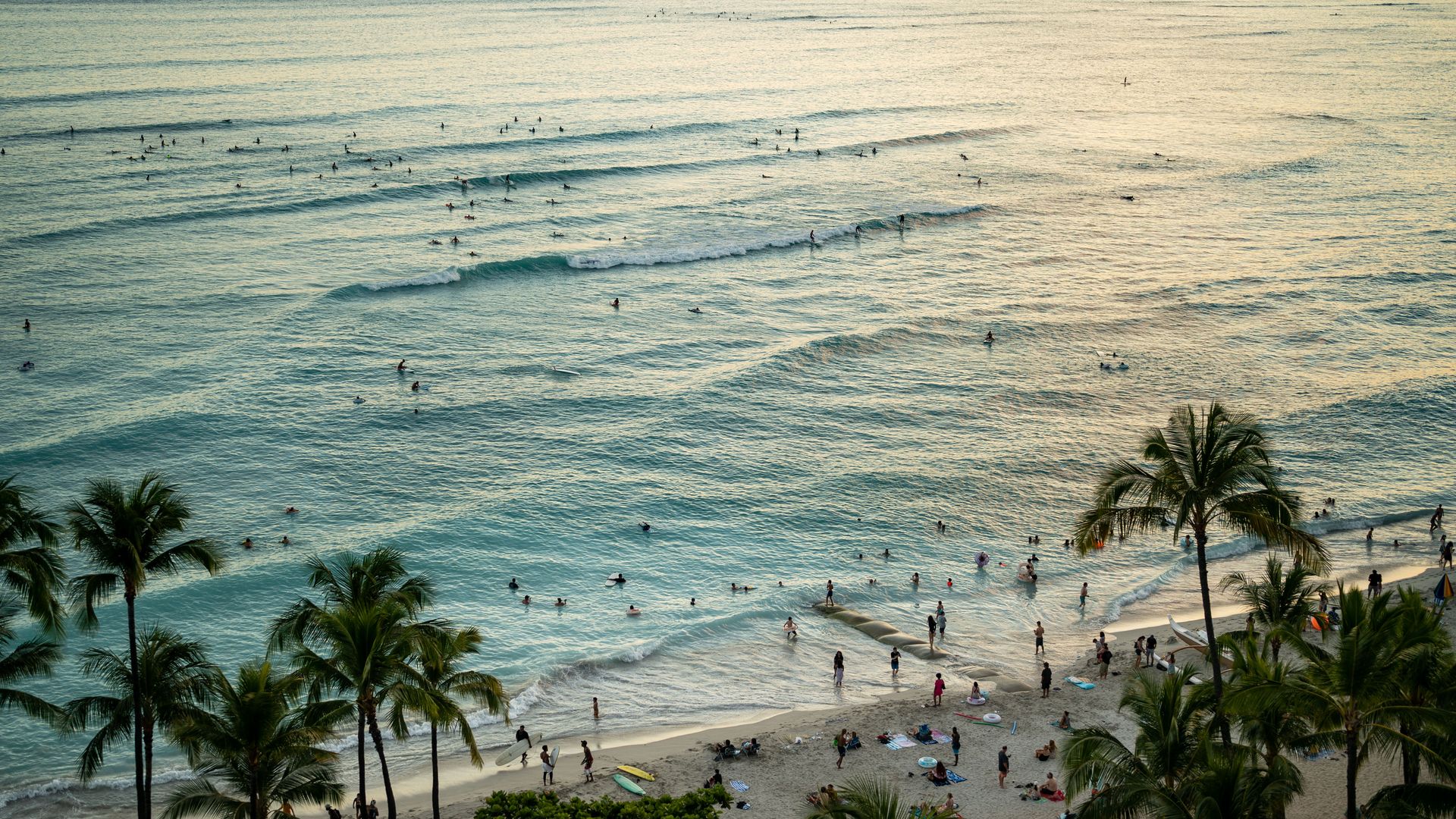 Honolulu beach.