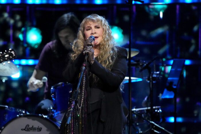 NEW YORK, NEW YORK - NOVEMBER 03: Stevie Nicks performs onstage at the 38th Annual Rock & Roll Hall Of Fame Induction Ceremony at Barclays Center on November 03, 2023 in New York City. (Photo by Jeff Kravitz/FilmMagic)