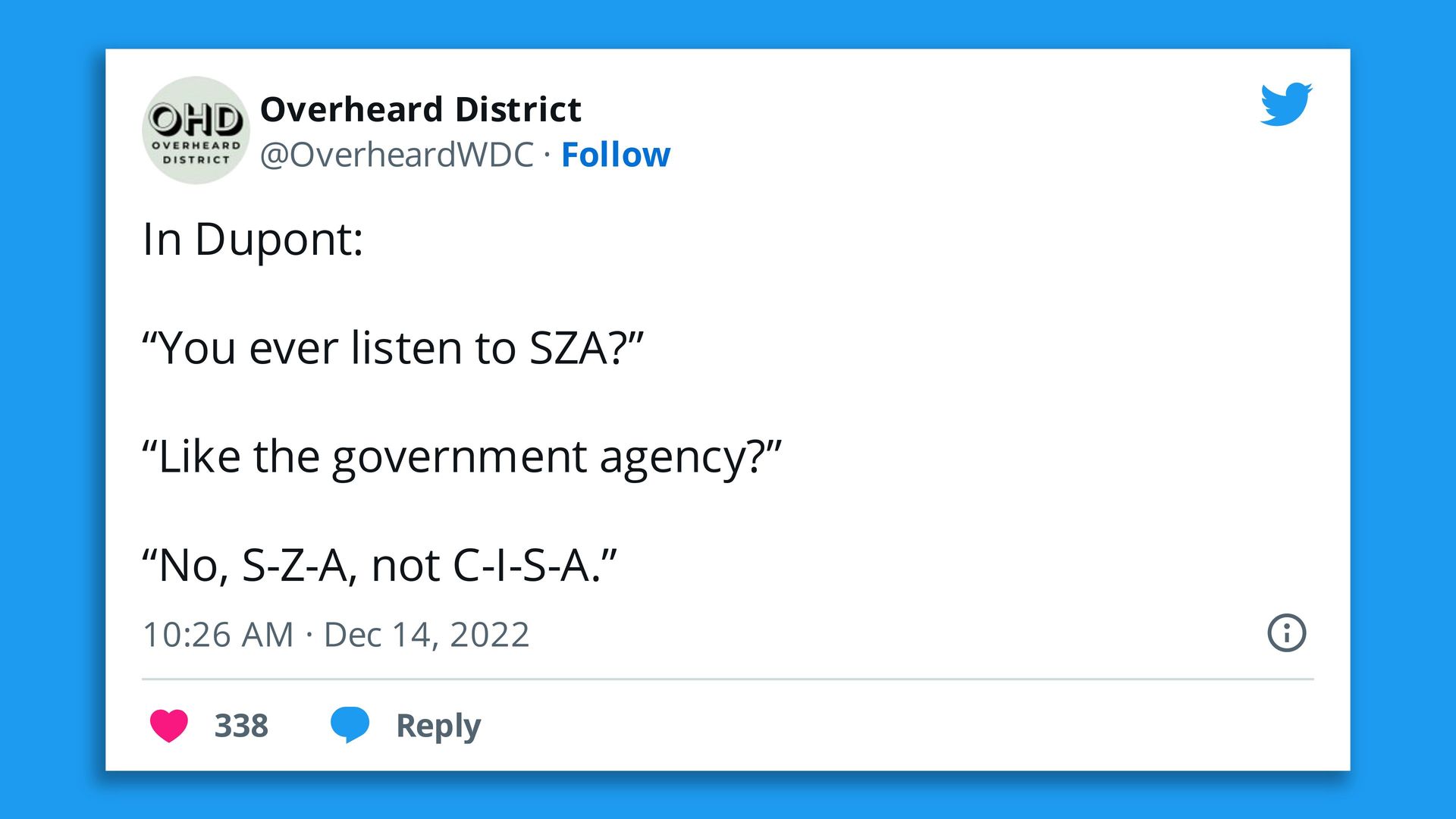 Screenshot of a tweet