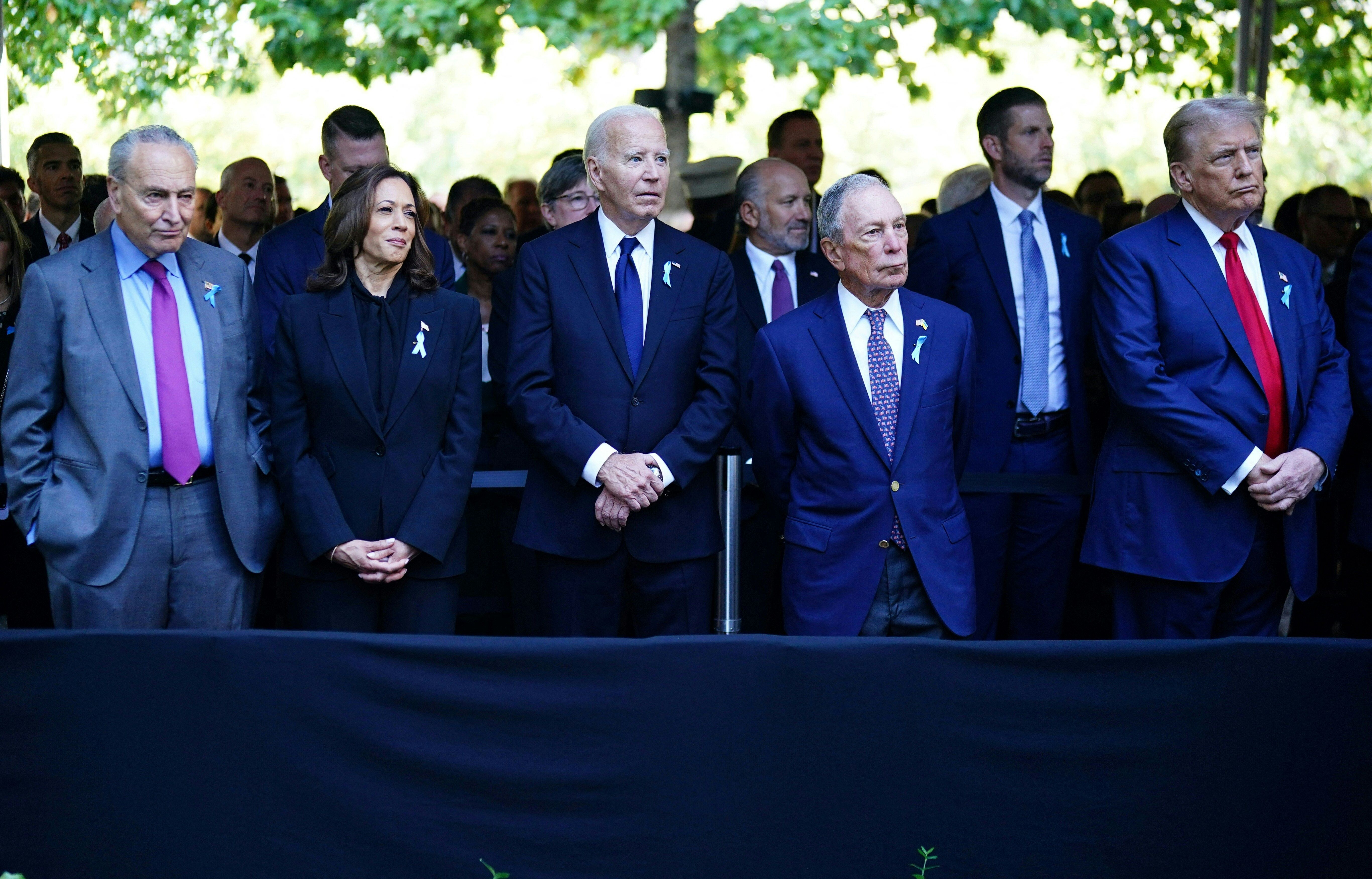 Harris, Trump, Biden at a 9/11 remembrance ceremony