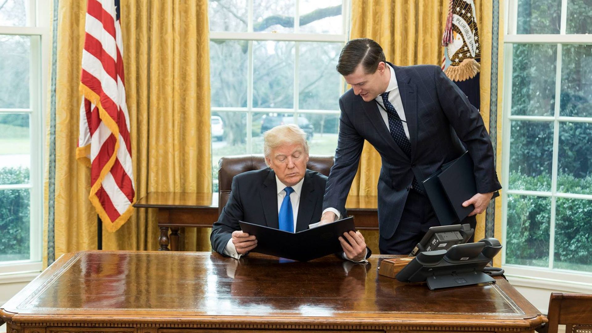 Rob Porter with President Trump in the Oval Office