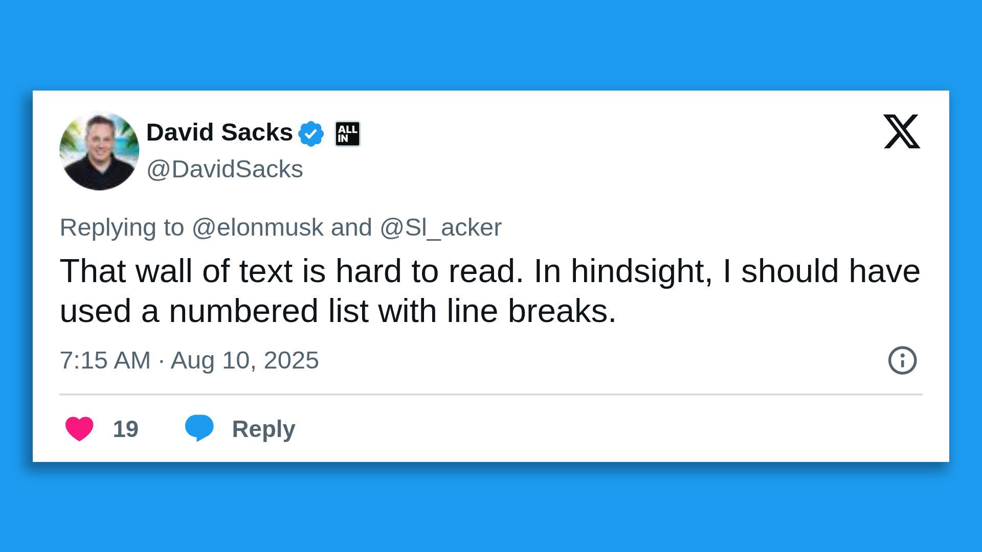 Screenshot: @DavidSacks/X