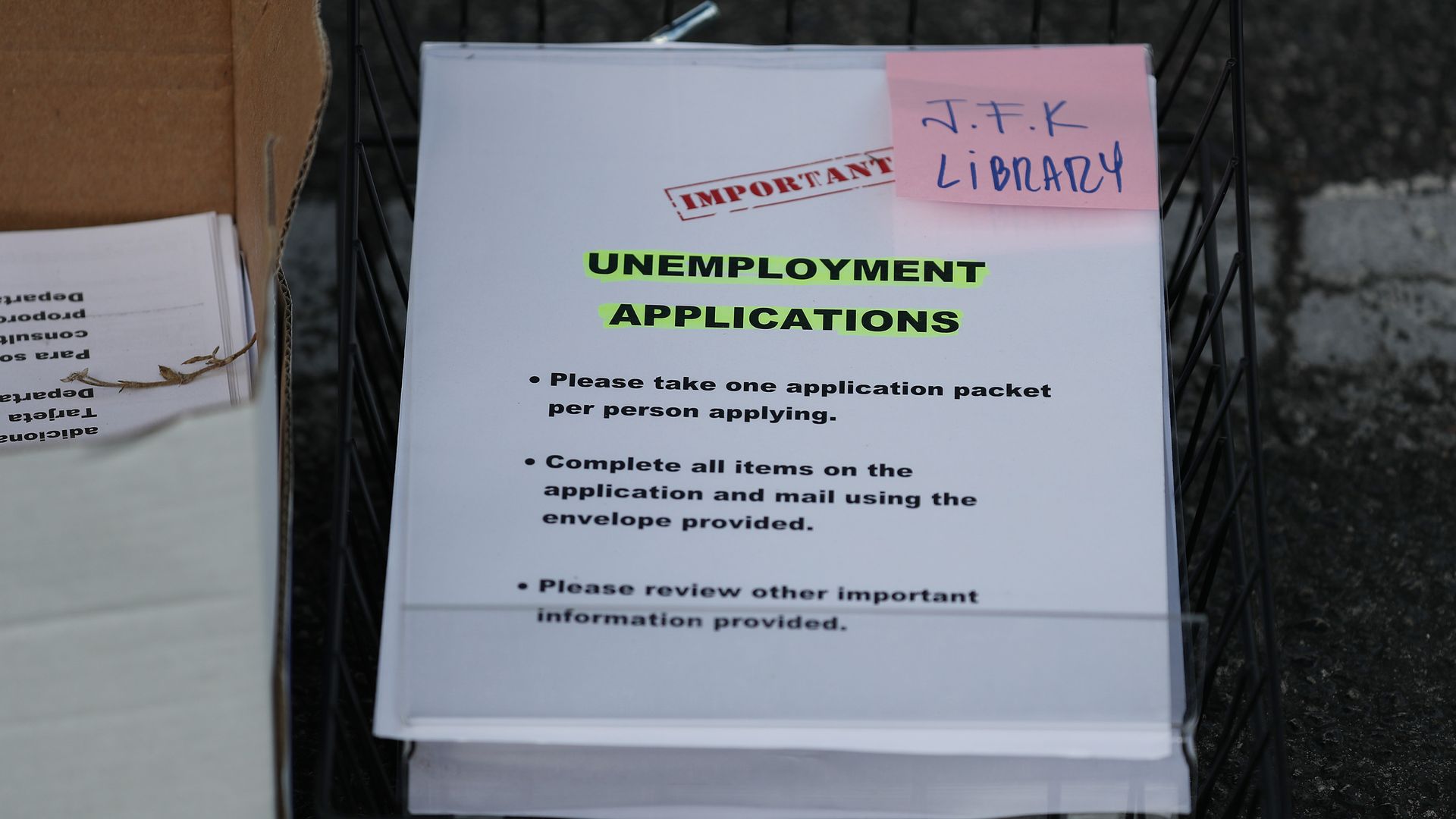 Unemployment application