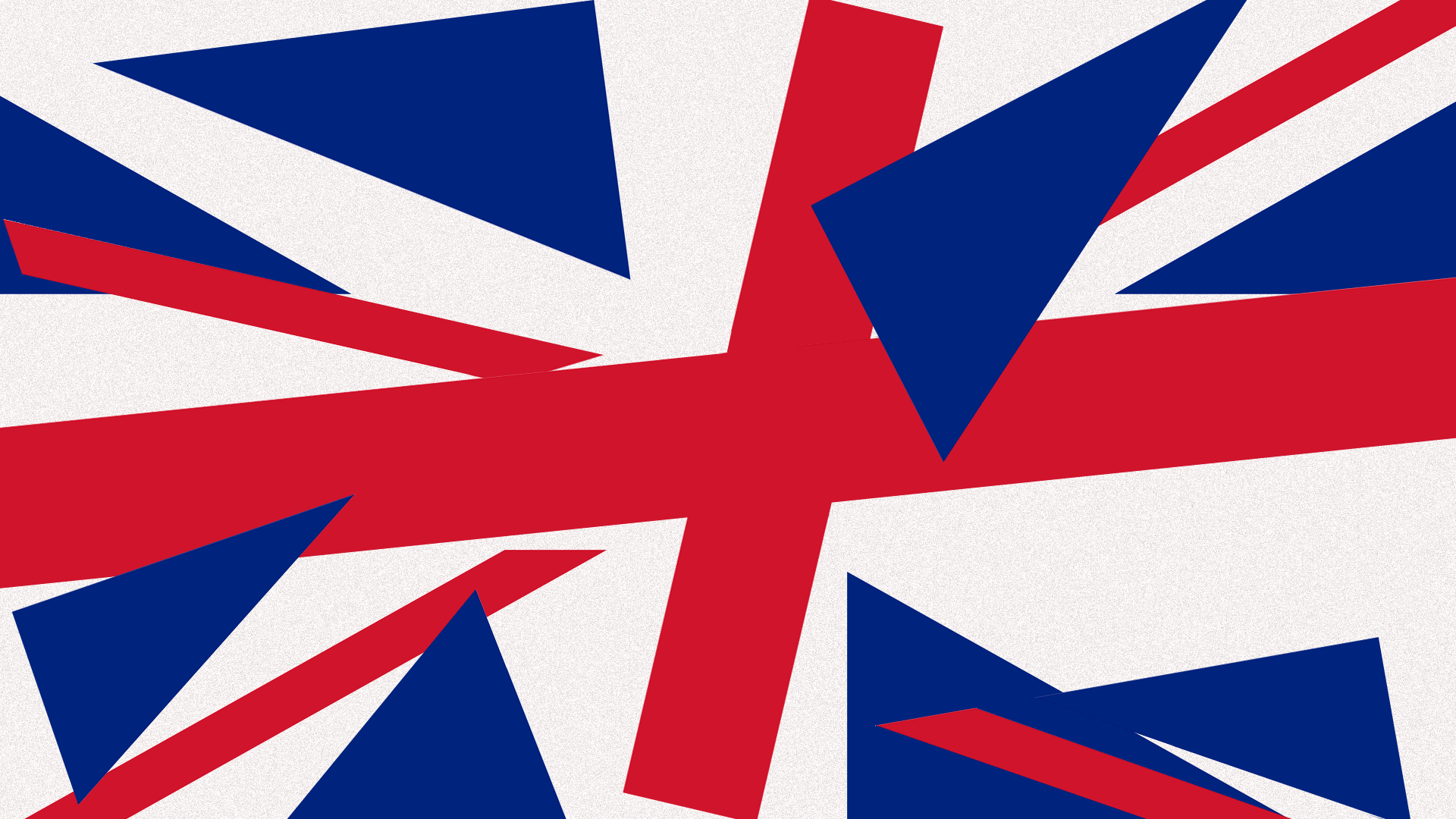 illustration of the U.K. flaf all broken up