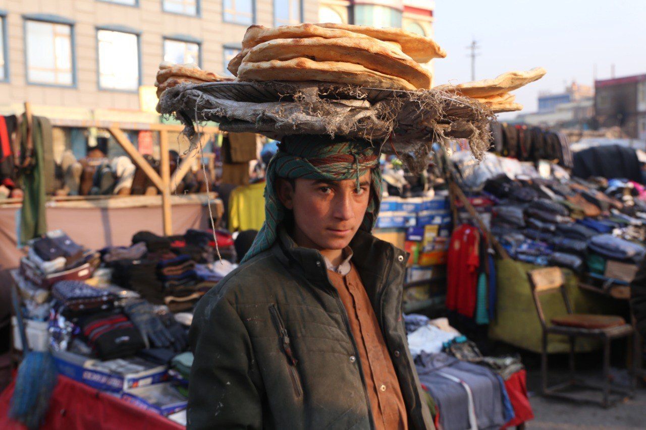 A view from the market area in Mandawi street in Afghan capital Kabul on January 28, 2022. 
