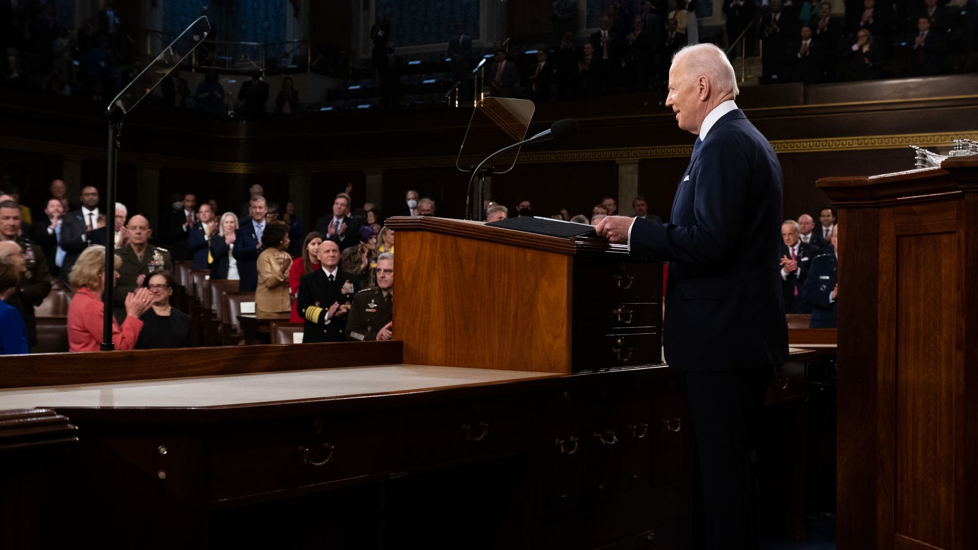 President Joe Biden at the State of the Union address in 2022.