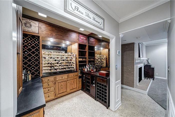 Hickory mediterranean renovation wine storage