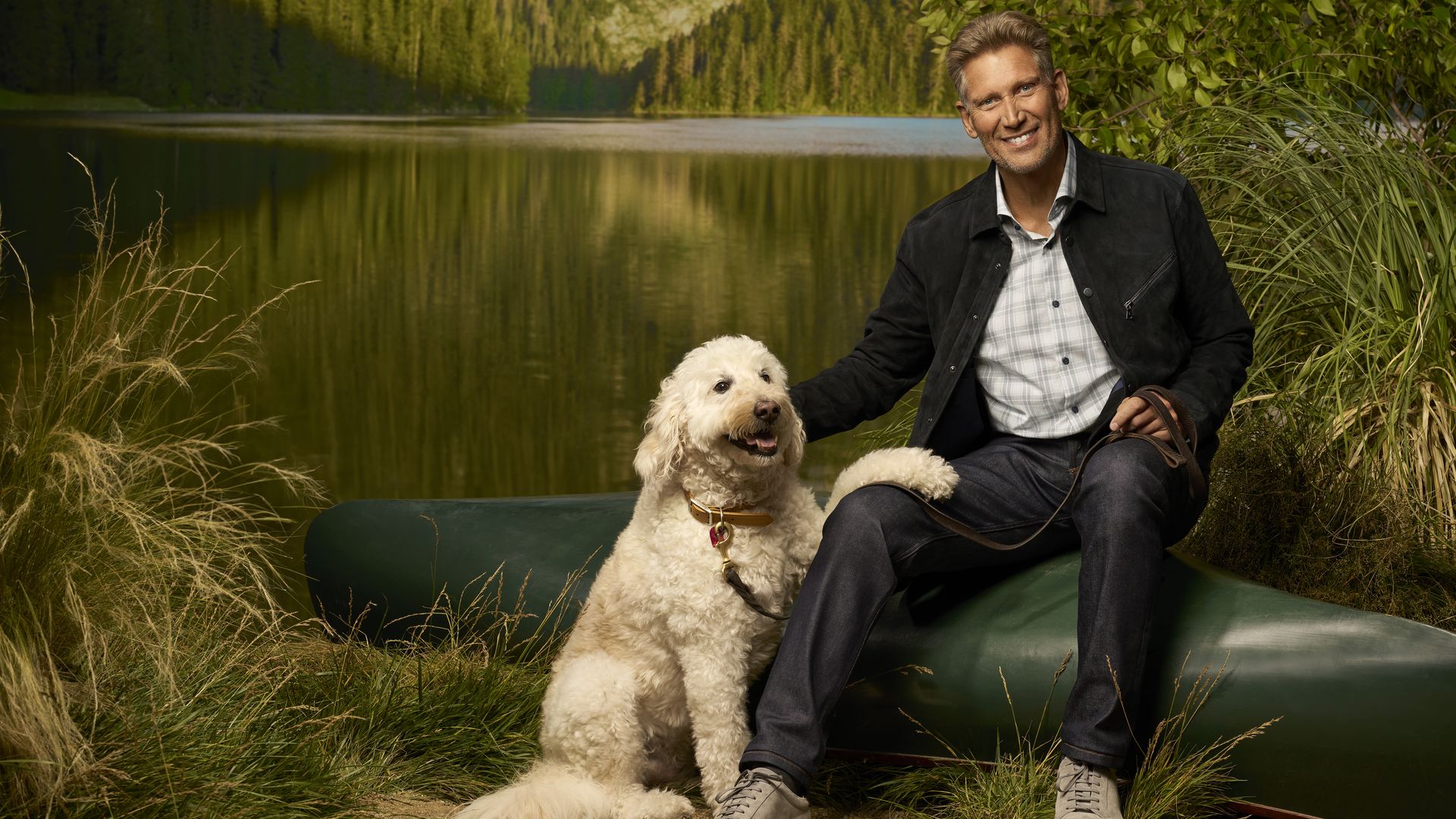 Gerry Turner and a poodle