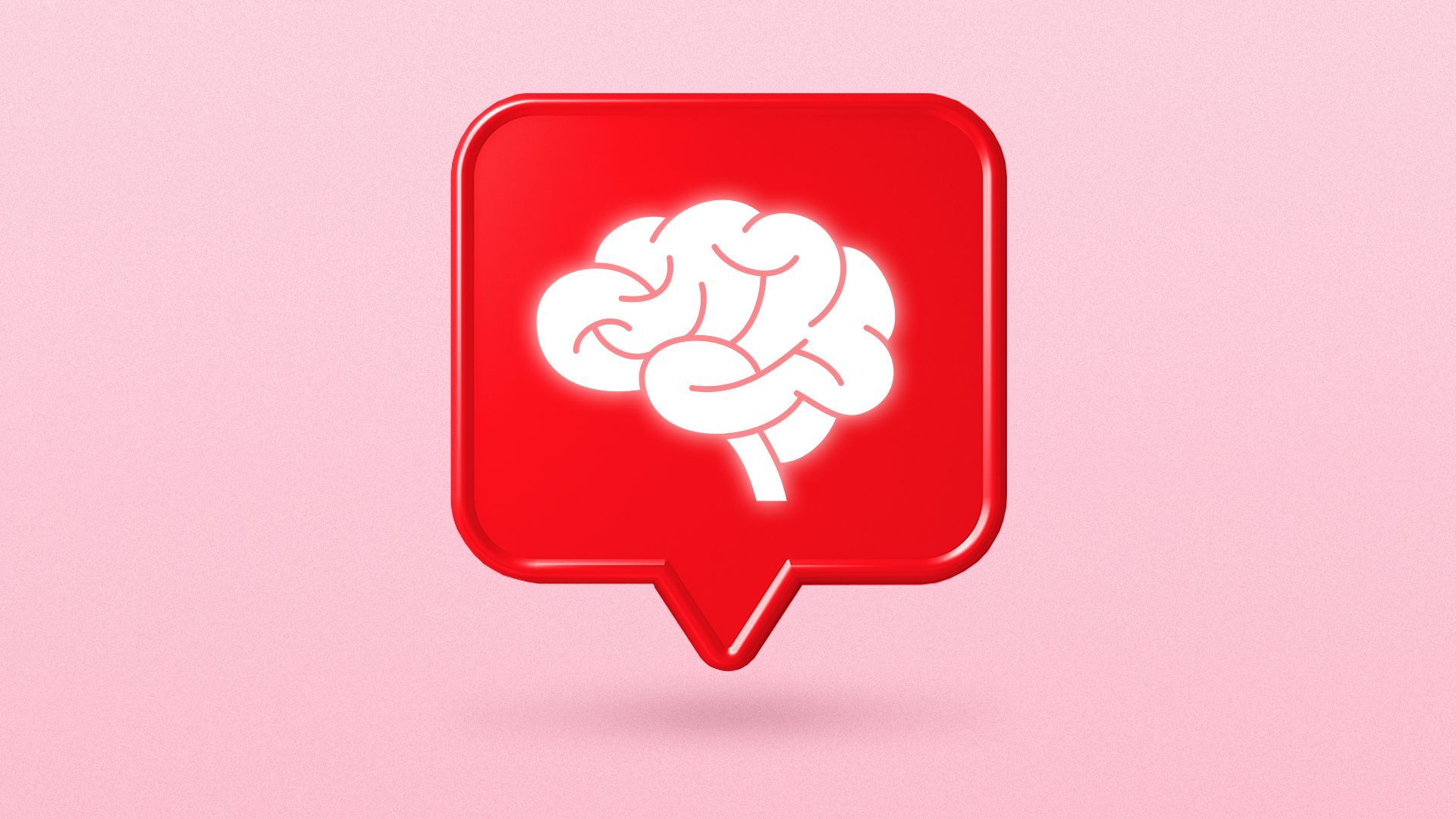 an illustration of a social media notification with a brain on it
