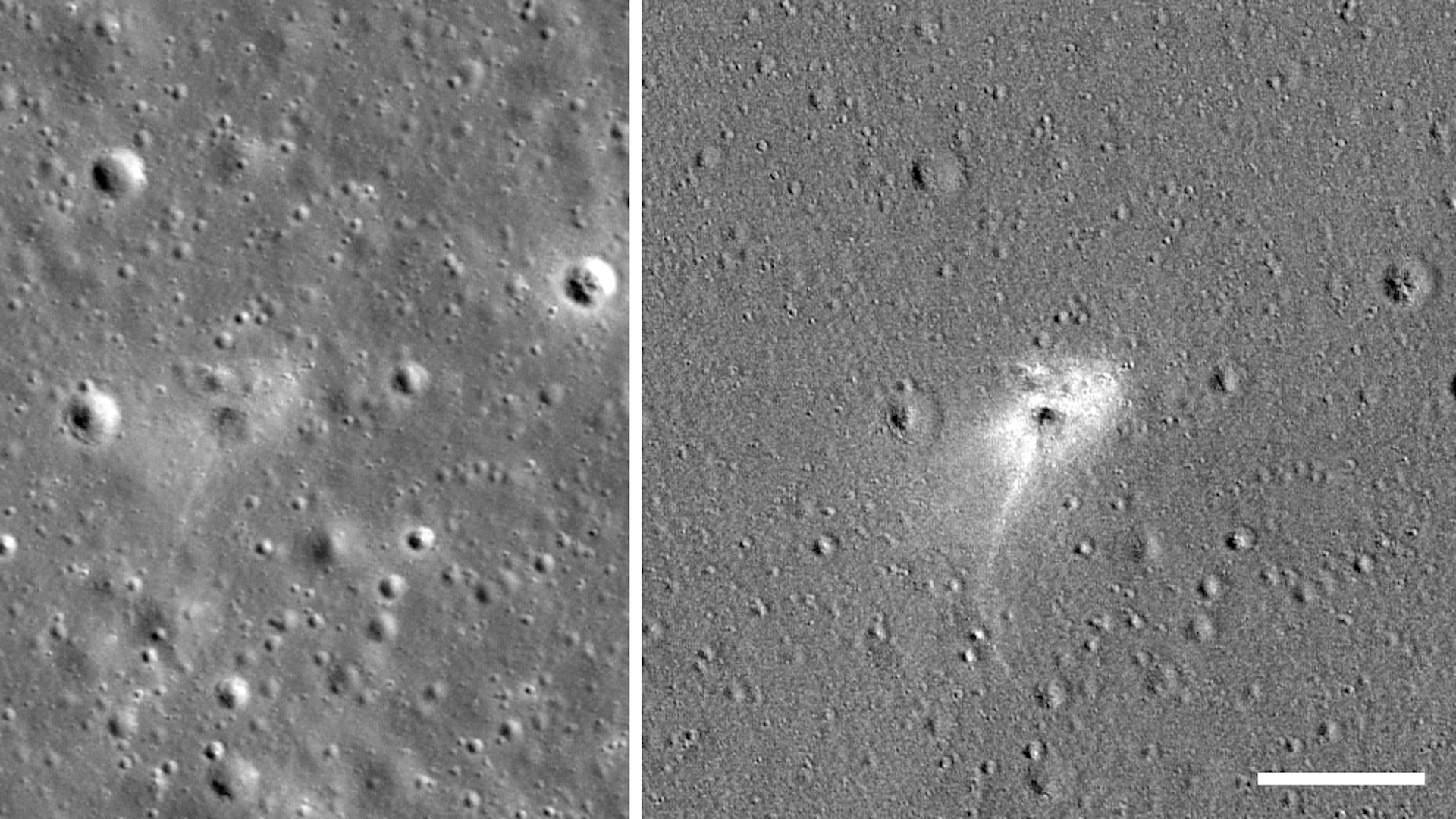Beresheet impact site on the moon