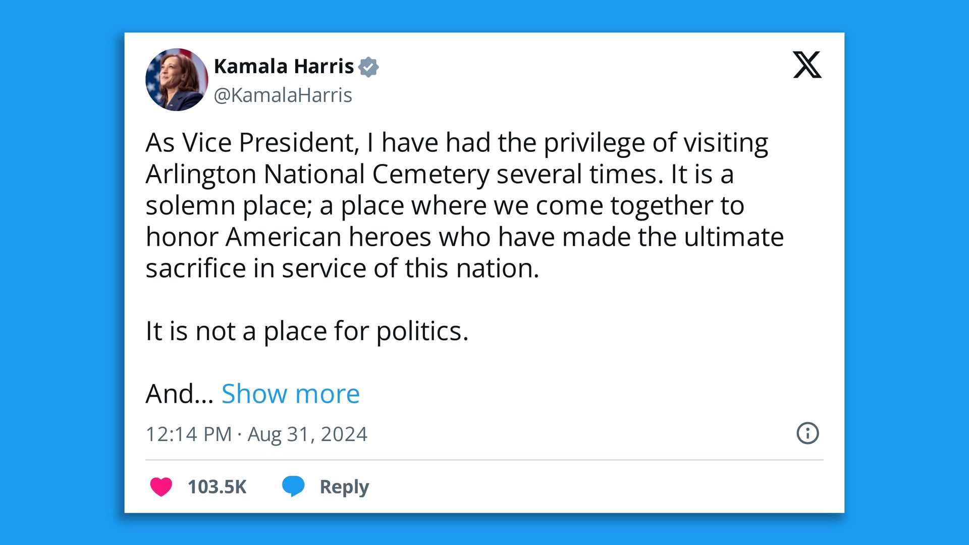 Harris tweet