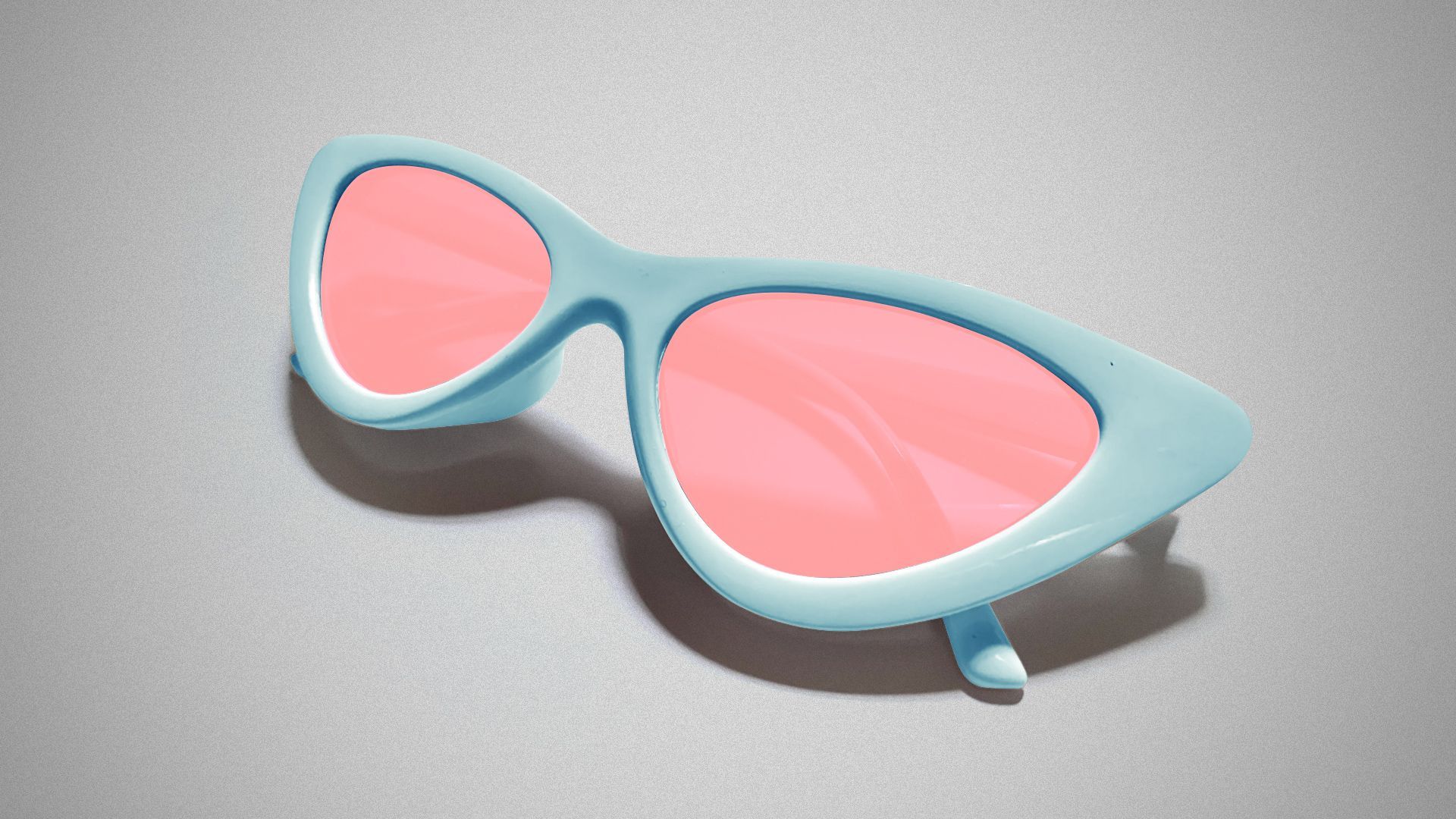Illustration of a pair of vintage glasses with rose colored lenses.
