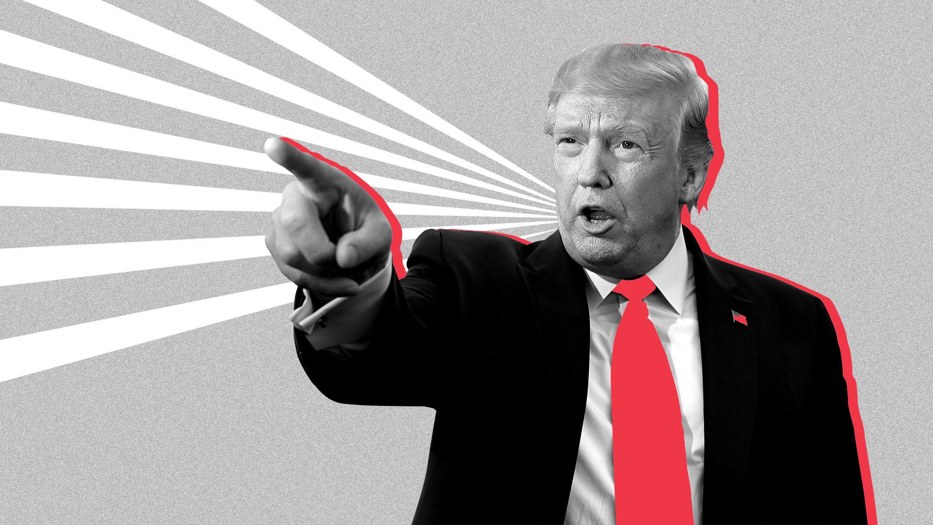 Photo illustration of President Donald Trump.